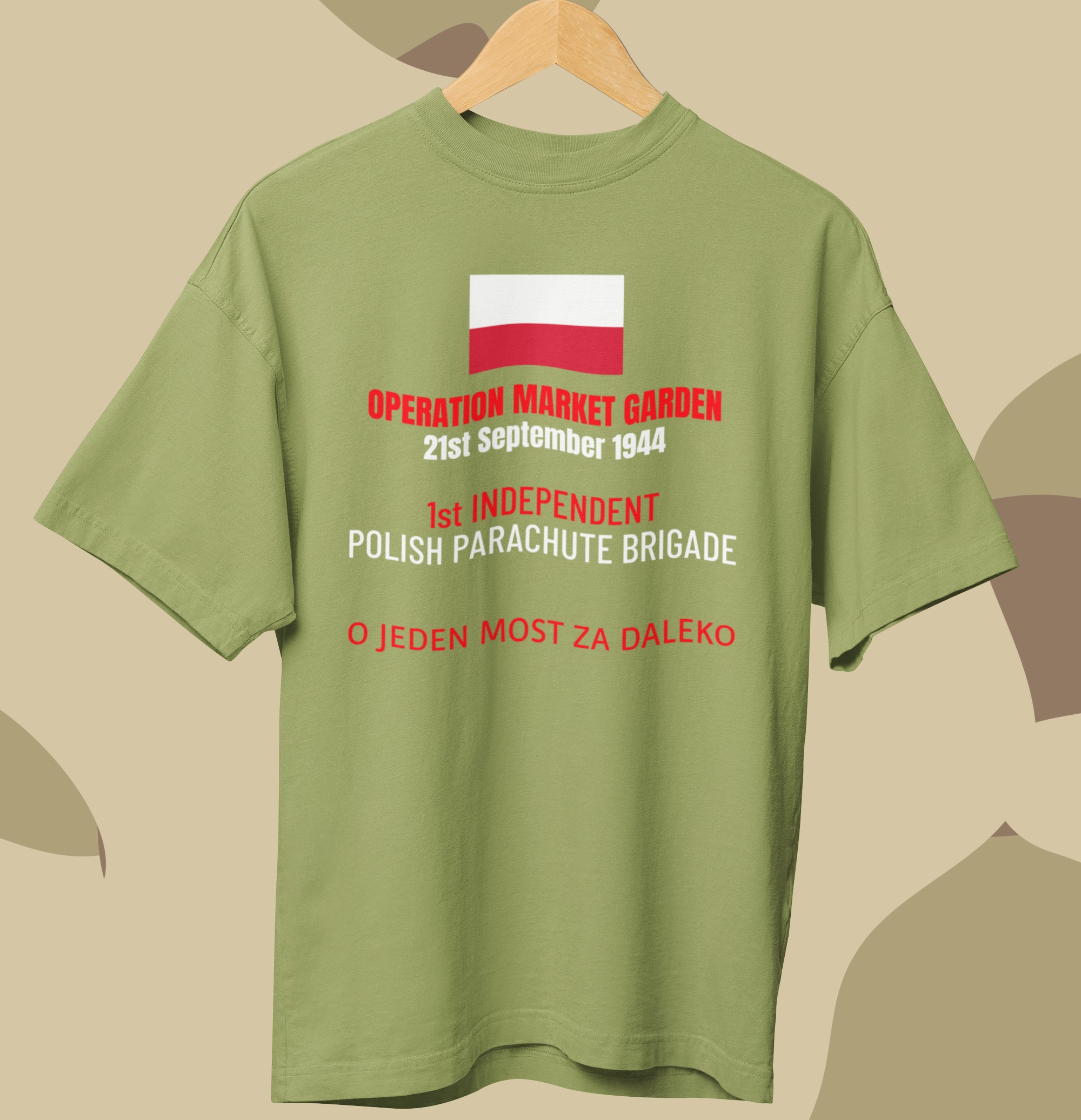 Operation Market Garden Polish 1st Independent Parachute Brigade T-Shirt. Post D-Day operations and campaigns.