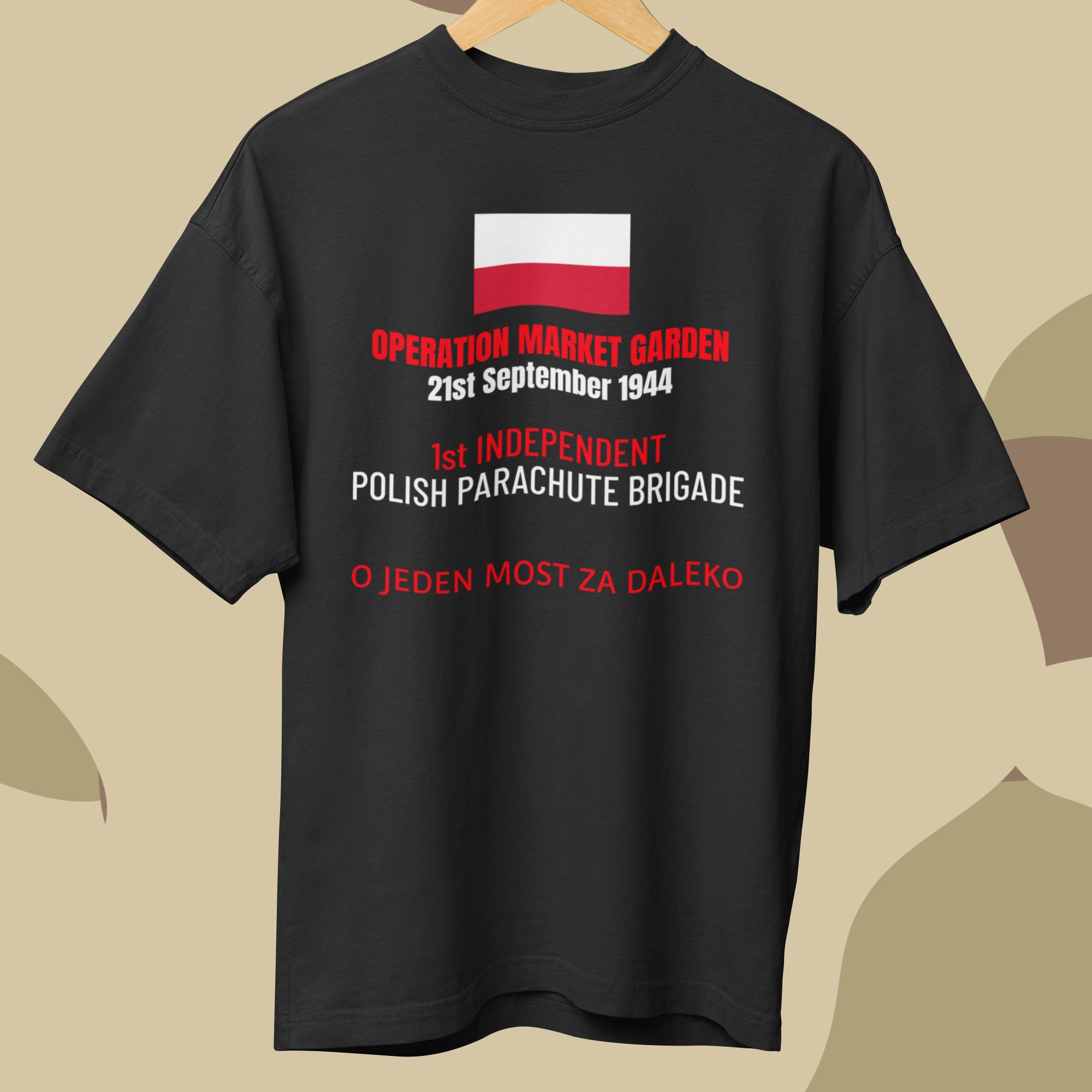 Operation Market Garden Polish 1st Independent Parachute Brigade T-Shirt. Post D-Day operations and campaigns.