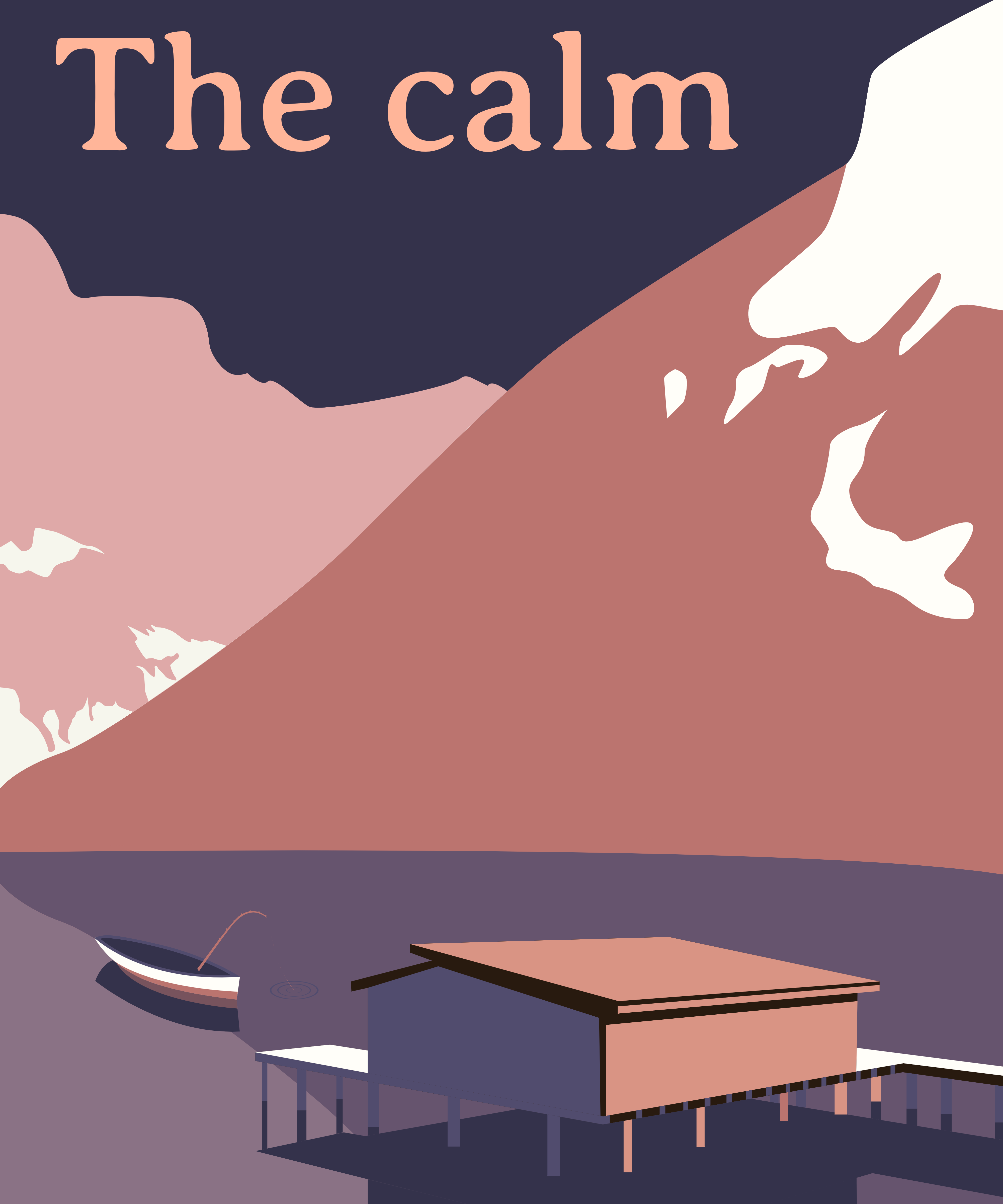 Inspirational Stylised Art Posters. The calm, Advance, At peace, Succeed and Fearless. Original designs, several sizes available. 