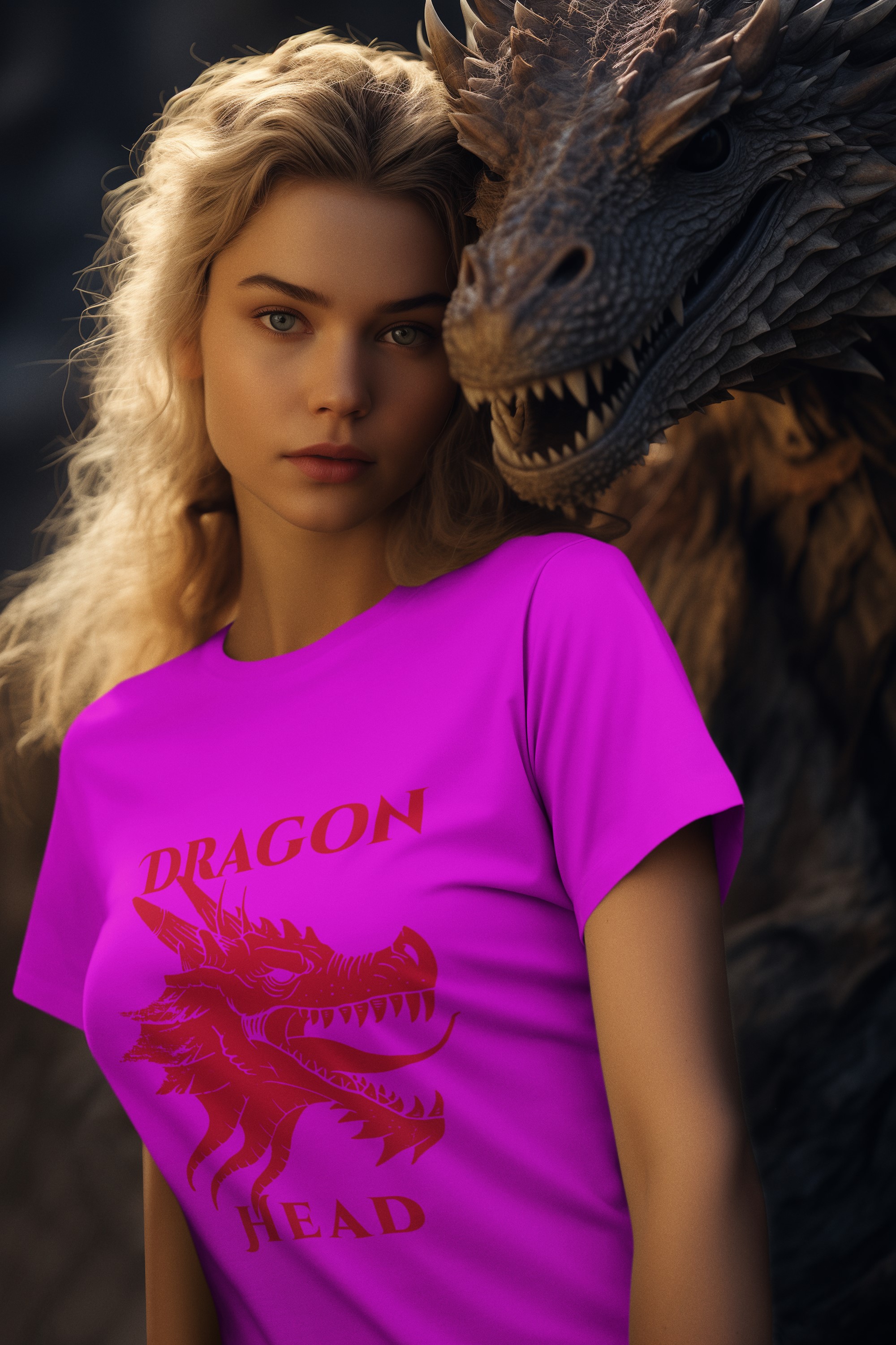 Fantasy Dragon Head T-shirt. Wear your style, show your passion. Original designs for original minds.