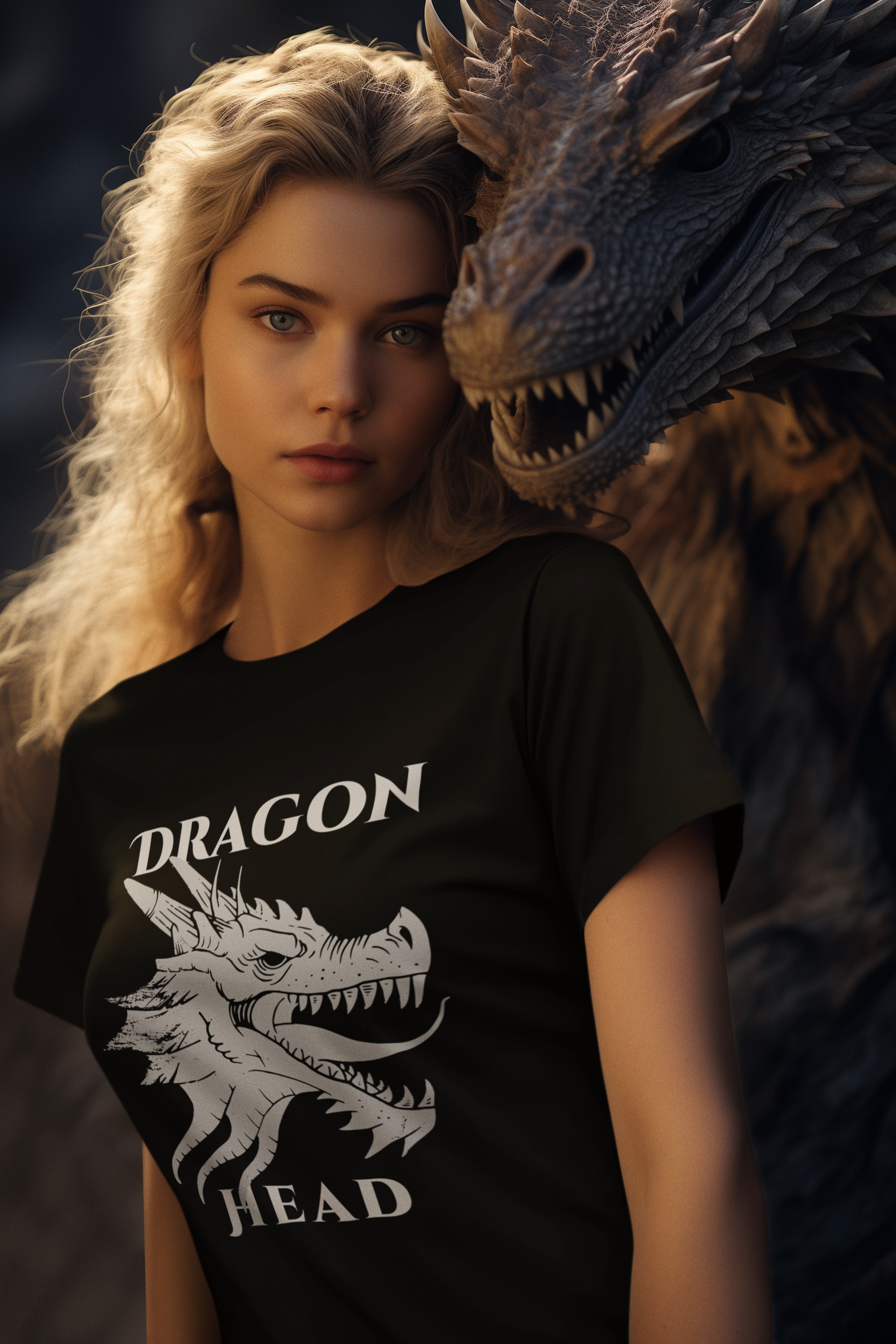 Fantasy Dragon Head T-shirt. Wear your style, show your passion. Original designs for original minds.
