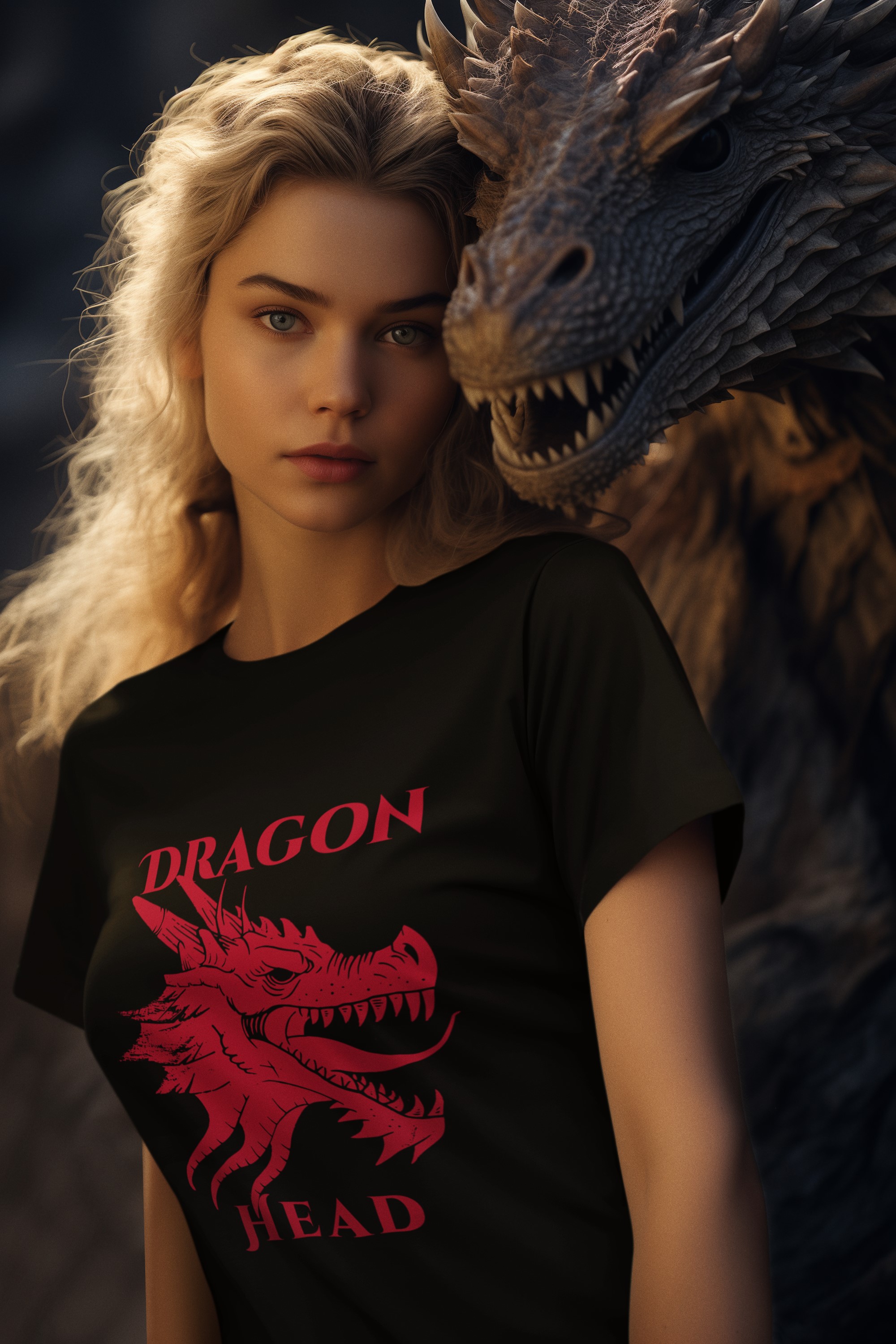 Fantasy Dragon Head T-shirt. Wear your style, show your passion. Original designs for original minds.