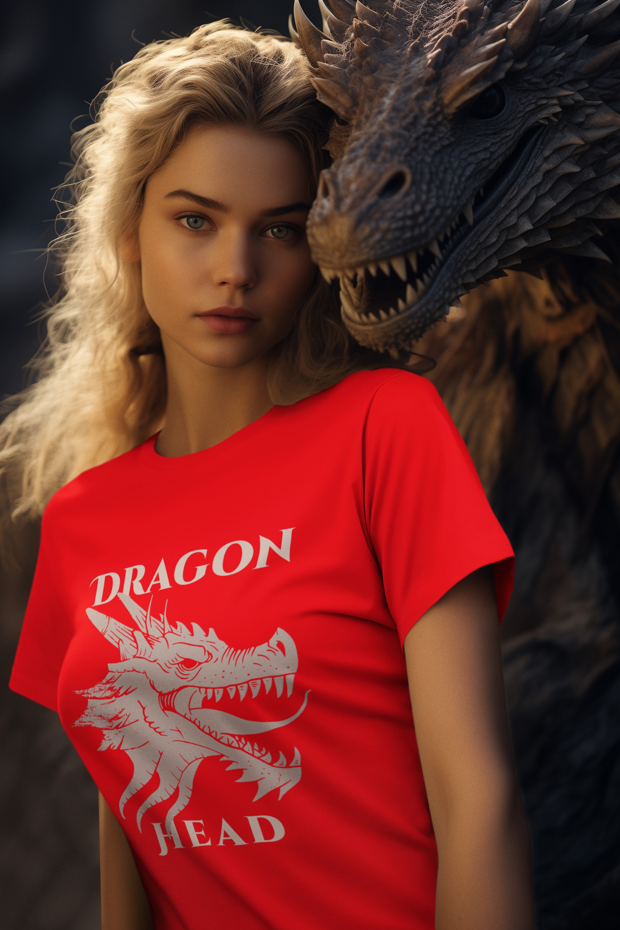 Fantasy Dragon Head T-shirt. Wear your style, show your passion. Original designs for original minds.