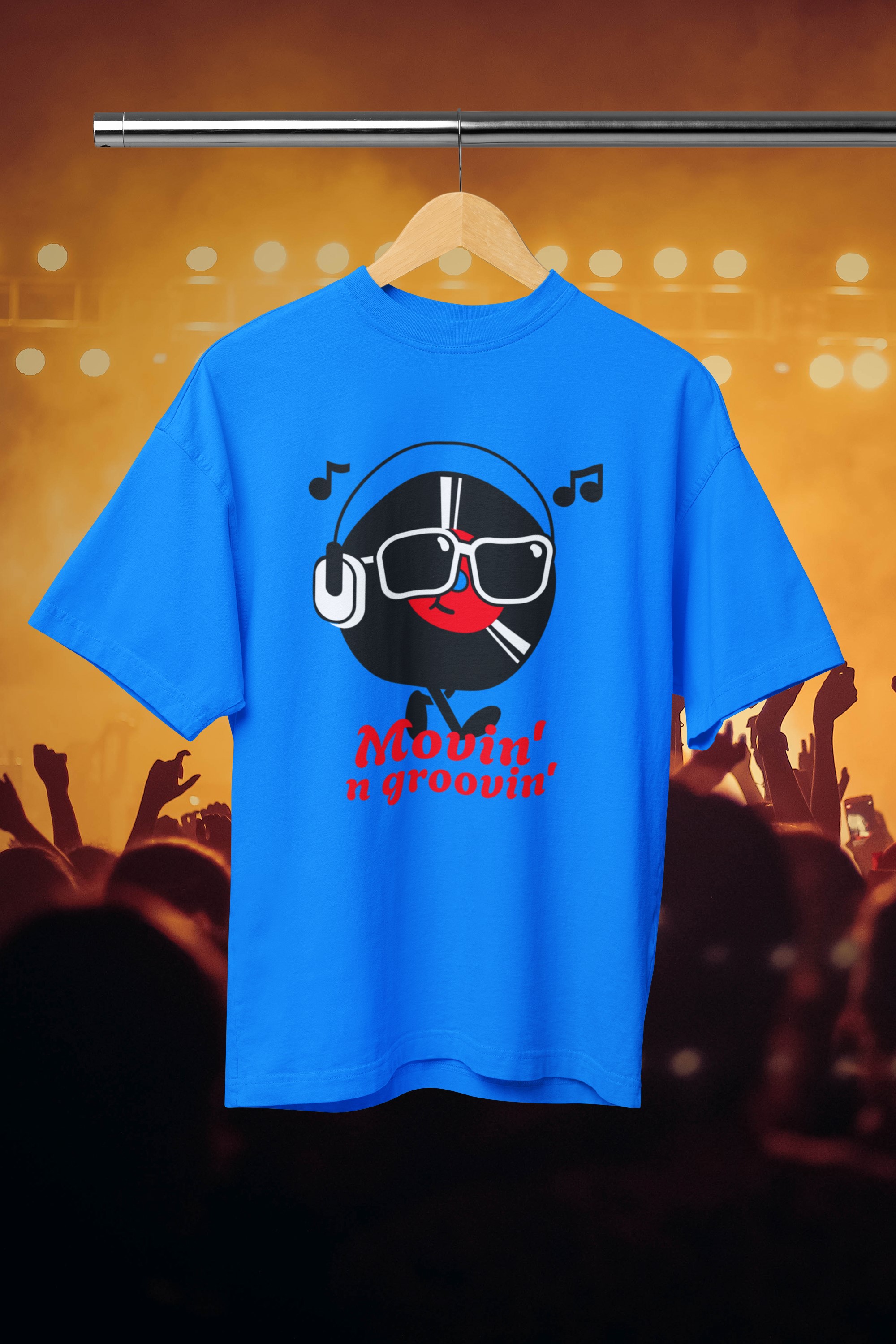 Retro Movin' n groovin' T-Shirt. Vinyl record lovers and the sound of our youth. Original designs for original minds.
