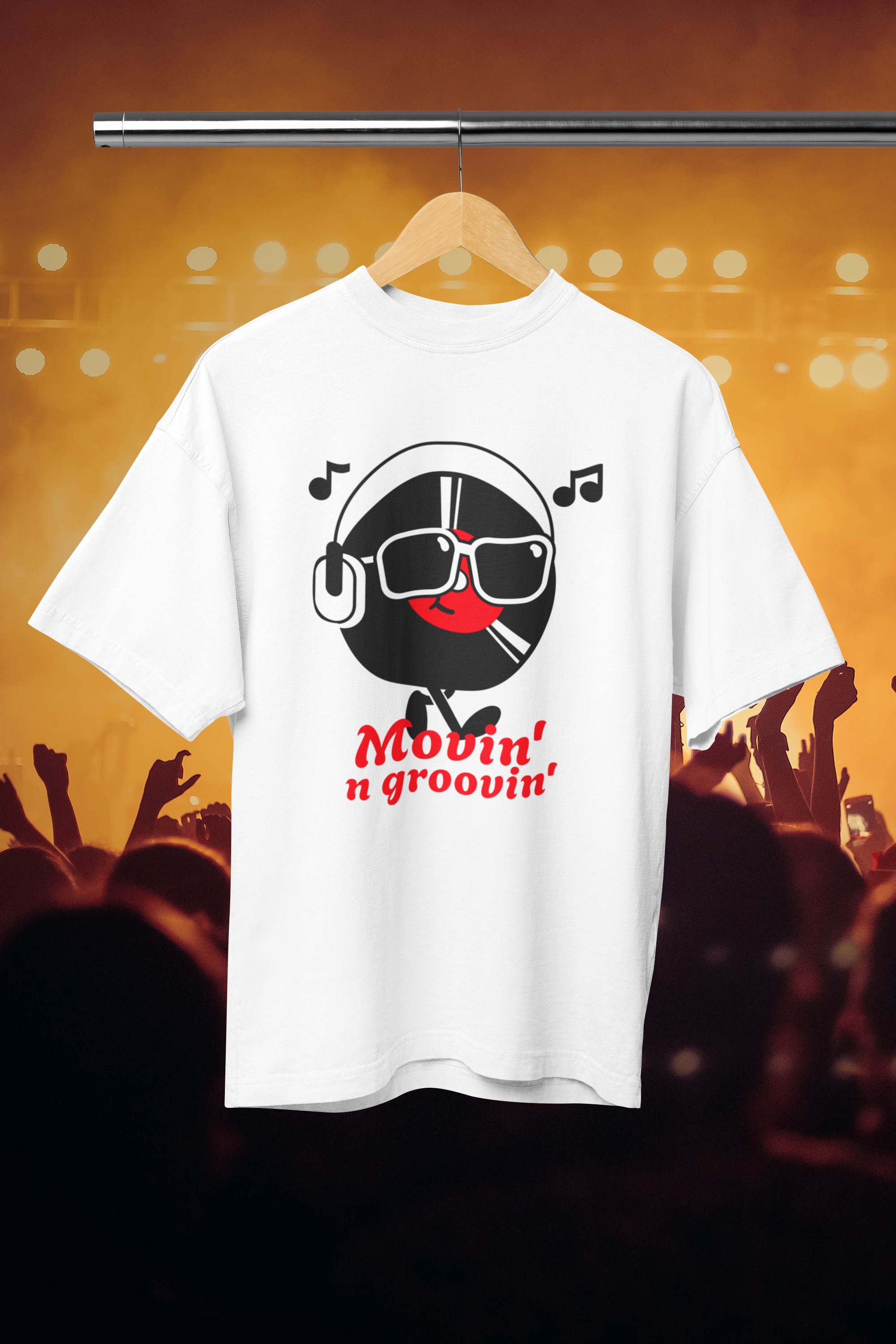 Retro Movin' n groovin' T-Shirt. Vinyl record lovers and the sound of our youth. Original designs for original minds.