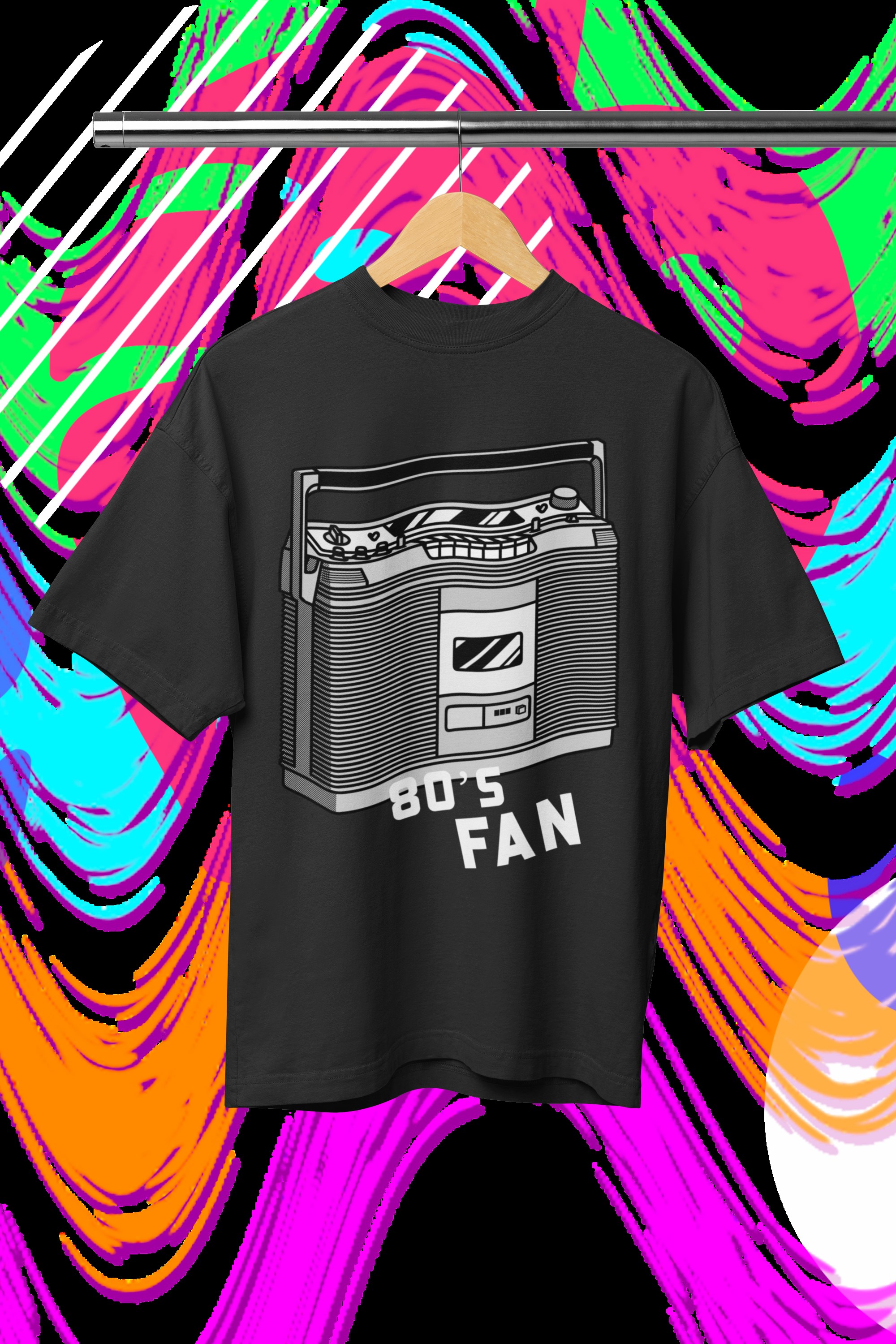 Retro 80s Beatbox 80s Fan T-Shirt. Step back in style with our original design.