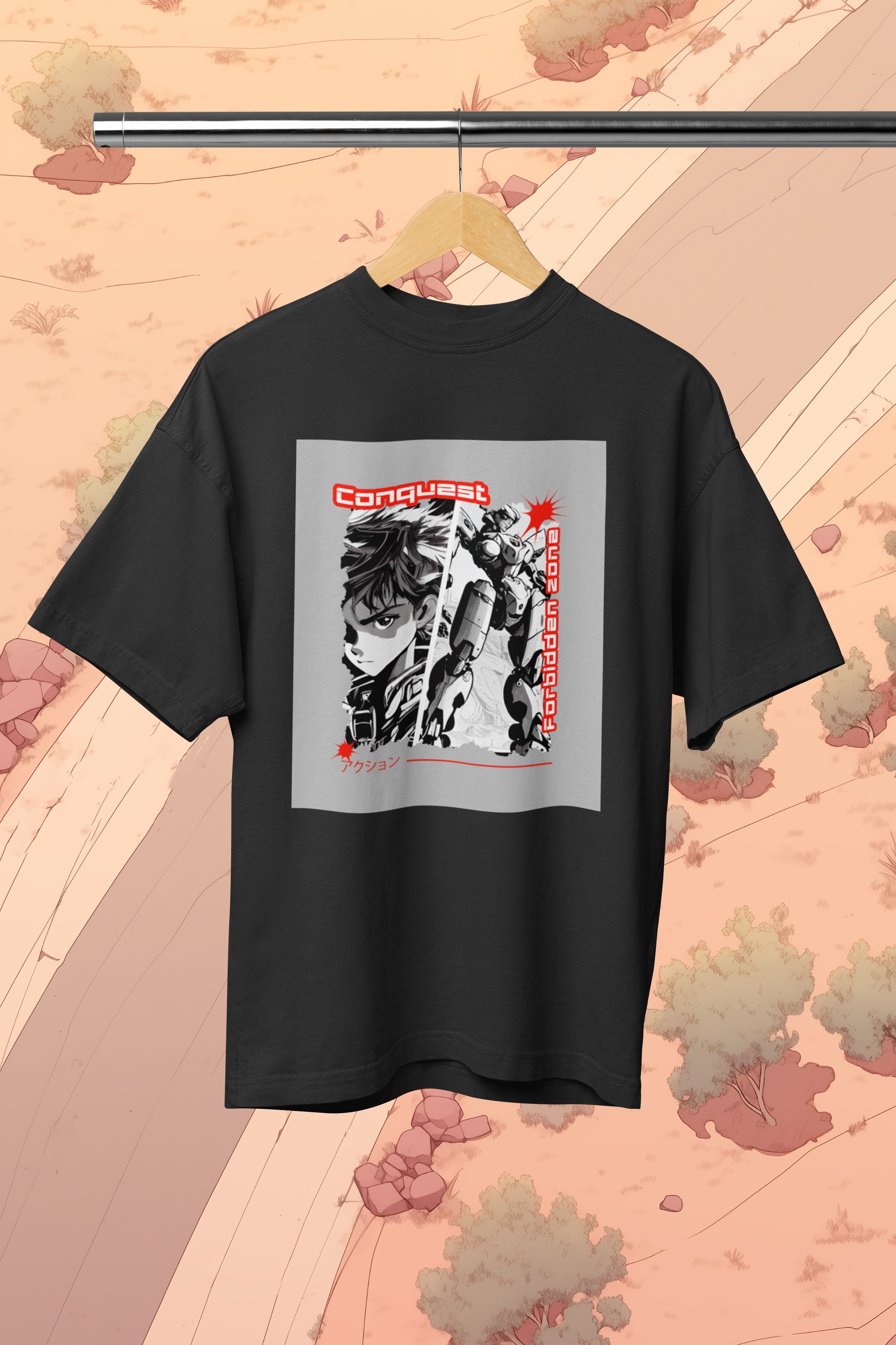 Anime Conquest Forbidden Zone Manga style T-Shirt. Unisex premium quality apparel. Original designs for original minds.