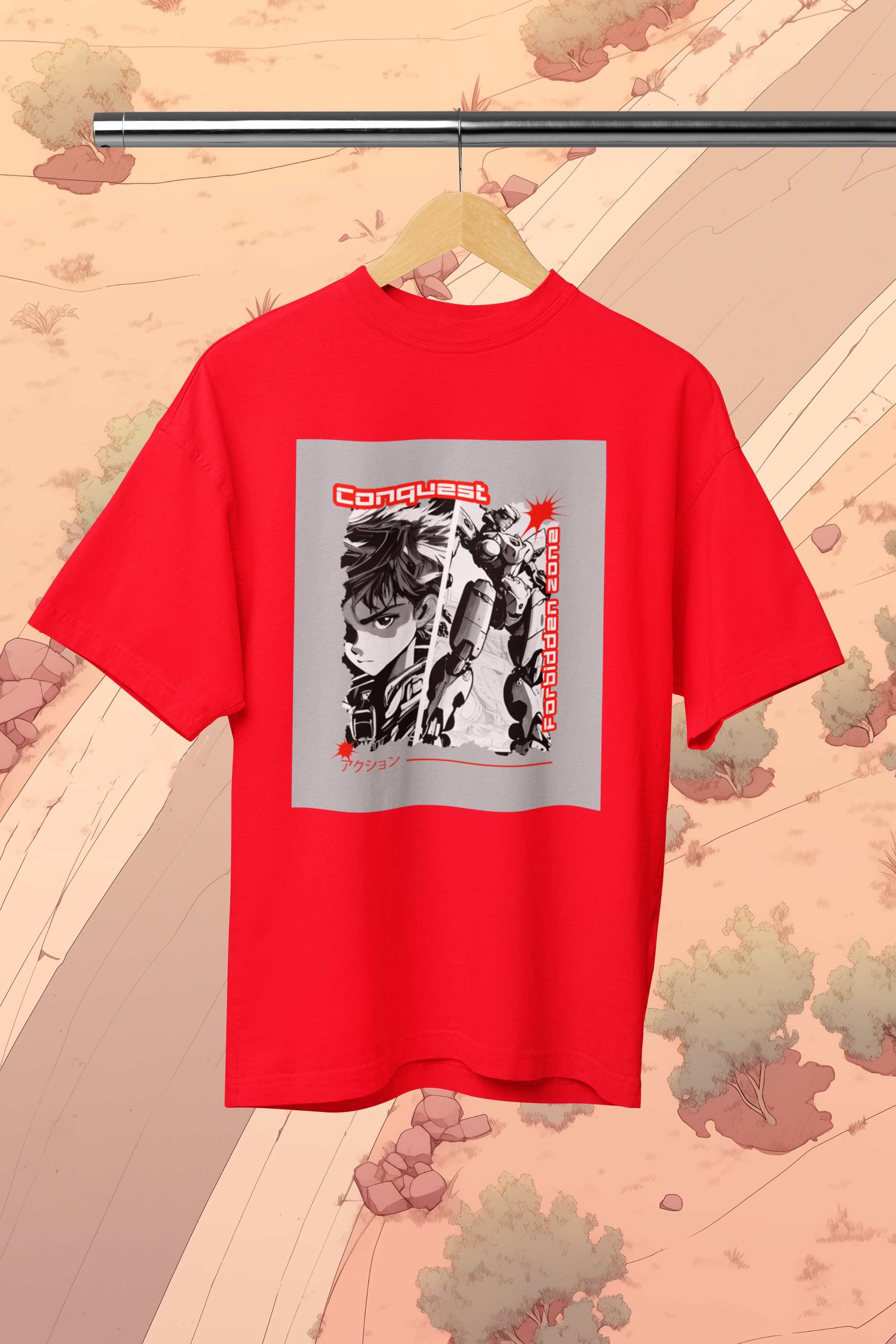 Anime Conquest Forbidden Zone Manga style T-Shirt. Unisex premium quality apparel. Original designs for original minds.