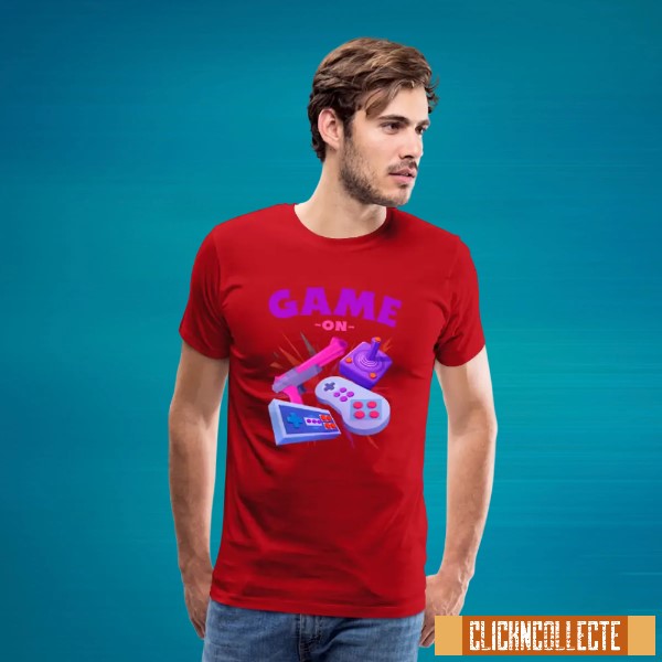 Retro 'Game on' gaming controllers T-shirt. Classic videogame lovers. Original designs for original minds. 
