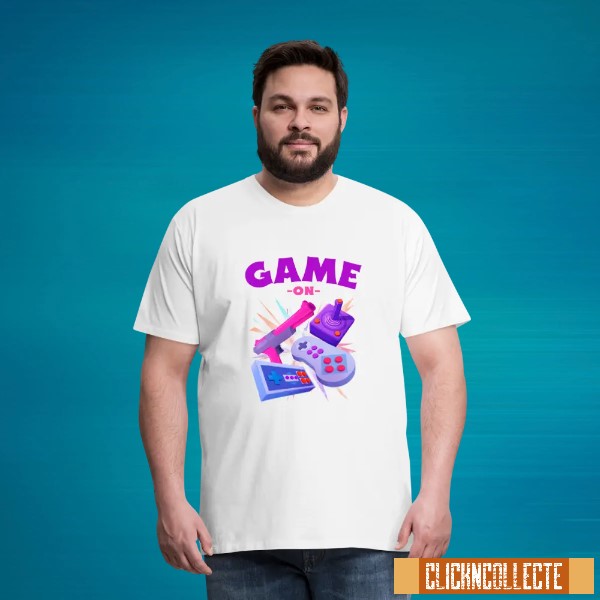 Retro 'Game on' gaming controllers T-shirt. Classic videogame lovers. Original designs for original minds. 
