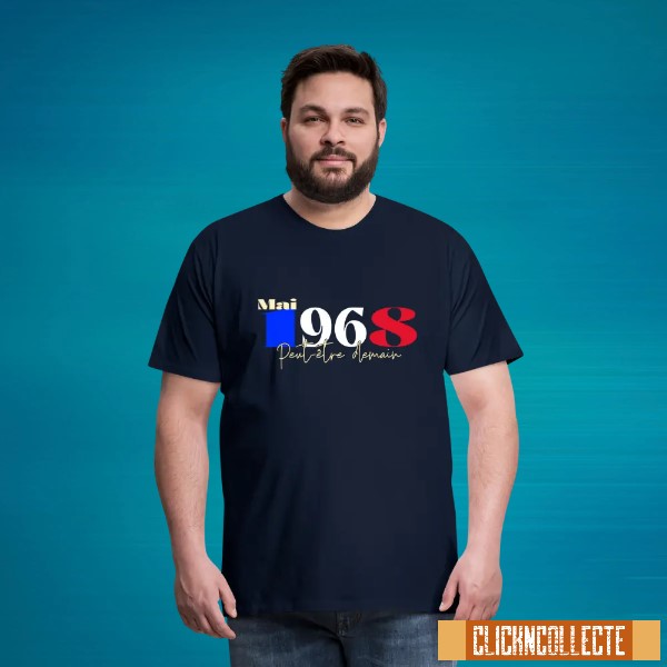 French inspired May 1968 T-shirt. Peut-être demain (Maybe tomorrow) stylised tee.