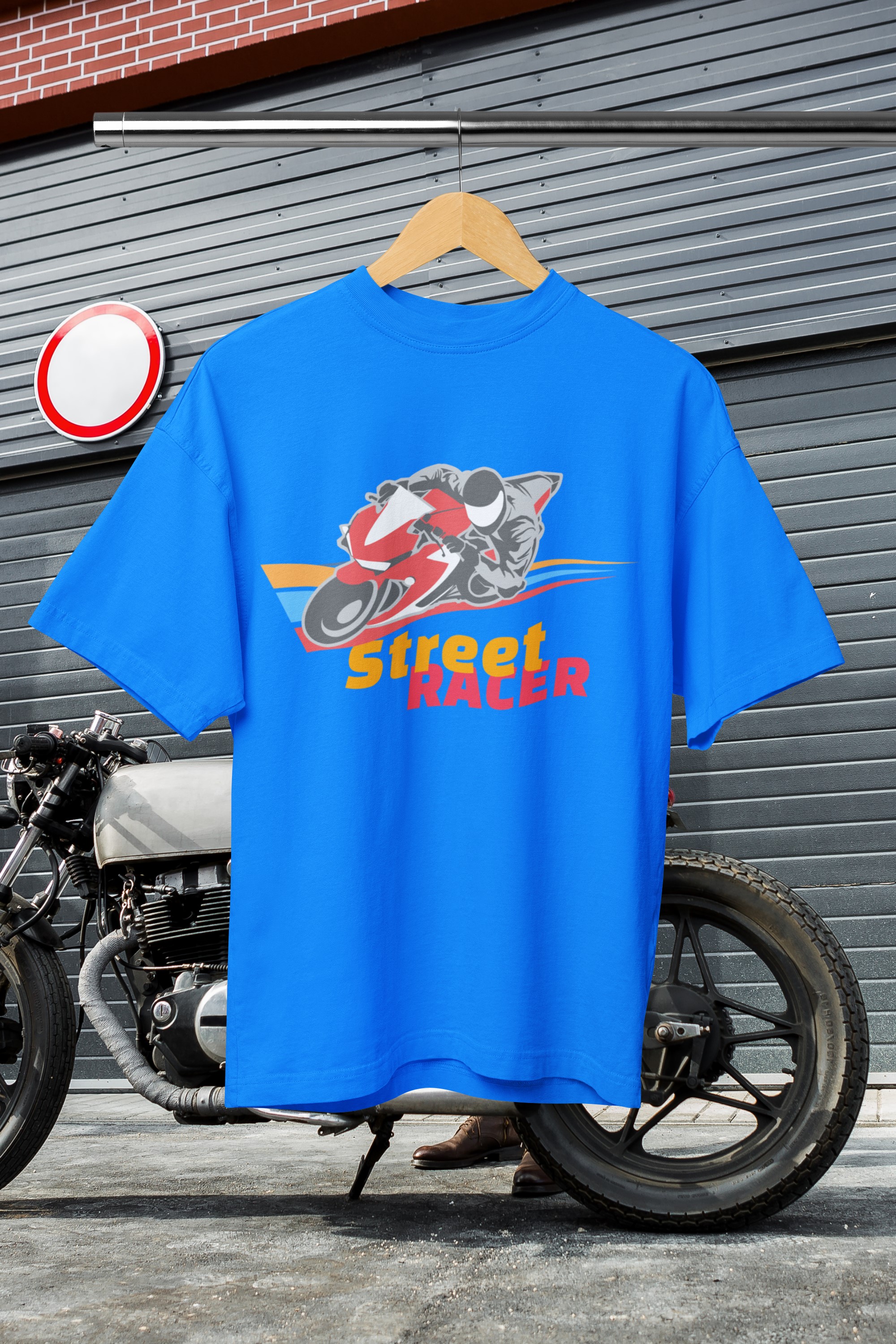 Street Racer t-shirt. Great retro style design perfect for full throttle performance