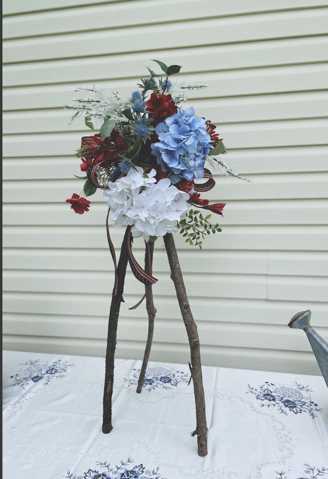 Tall Natural Woodland Teepee centerpiece for table