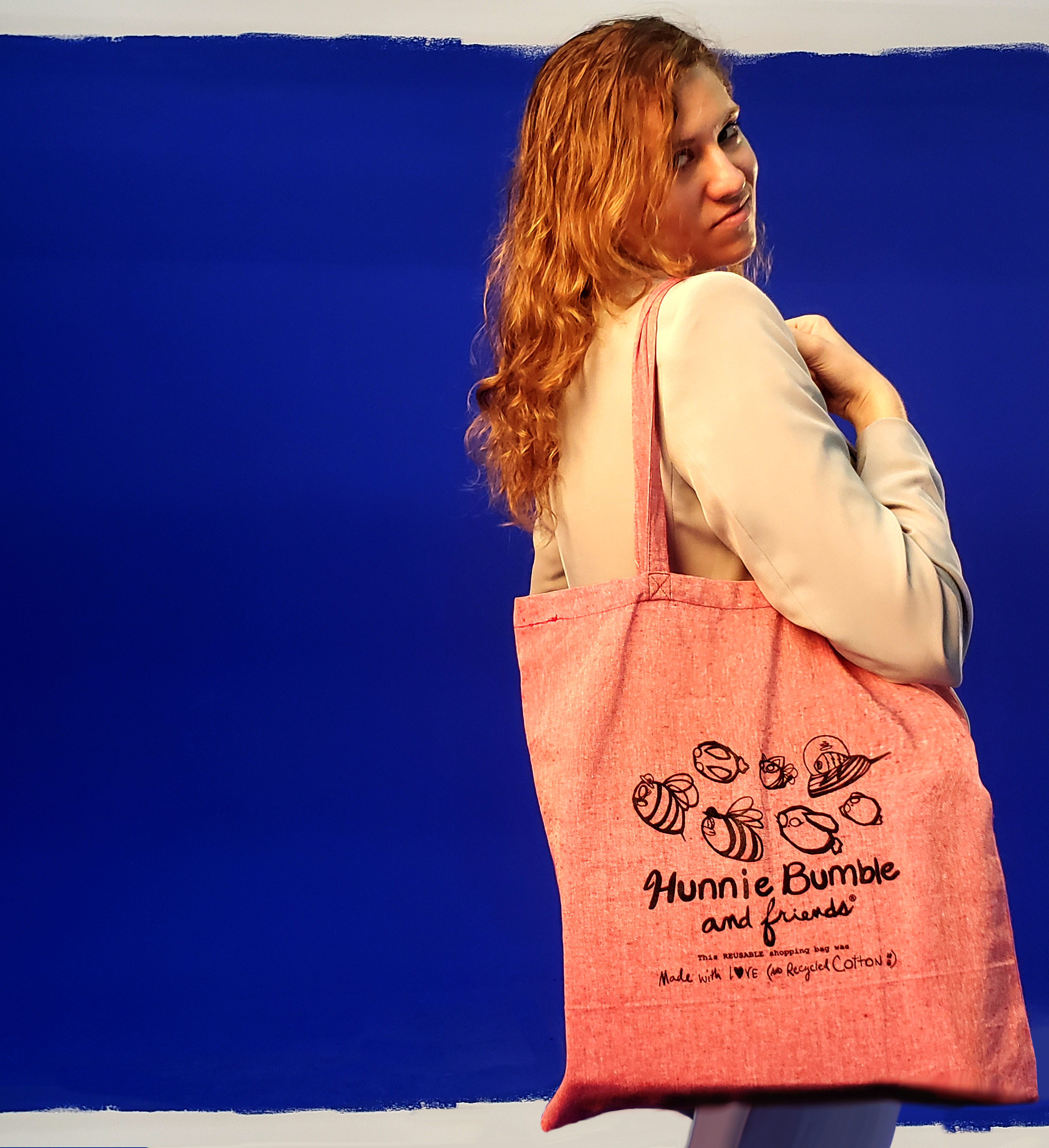 RECYCLED Guilt-Free Cotton Tote Bags - Rusty Red