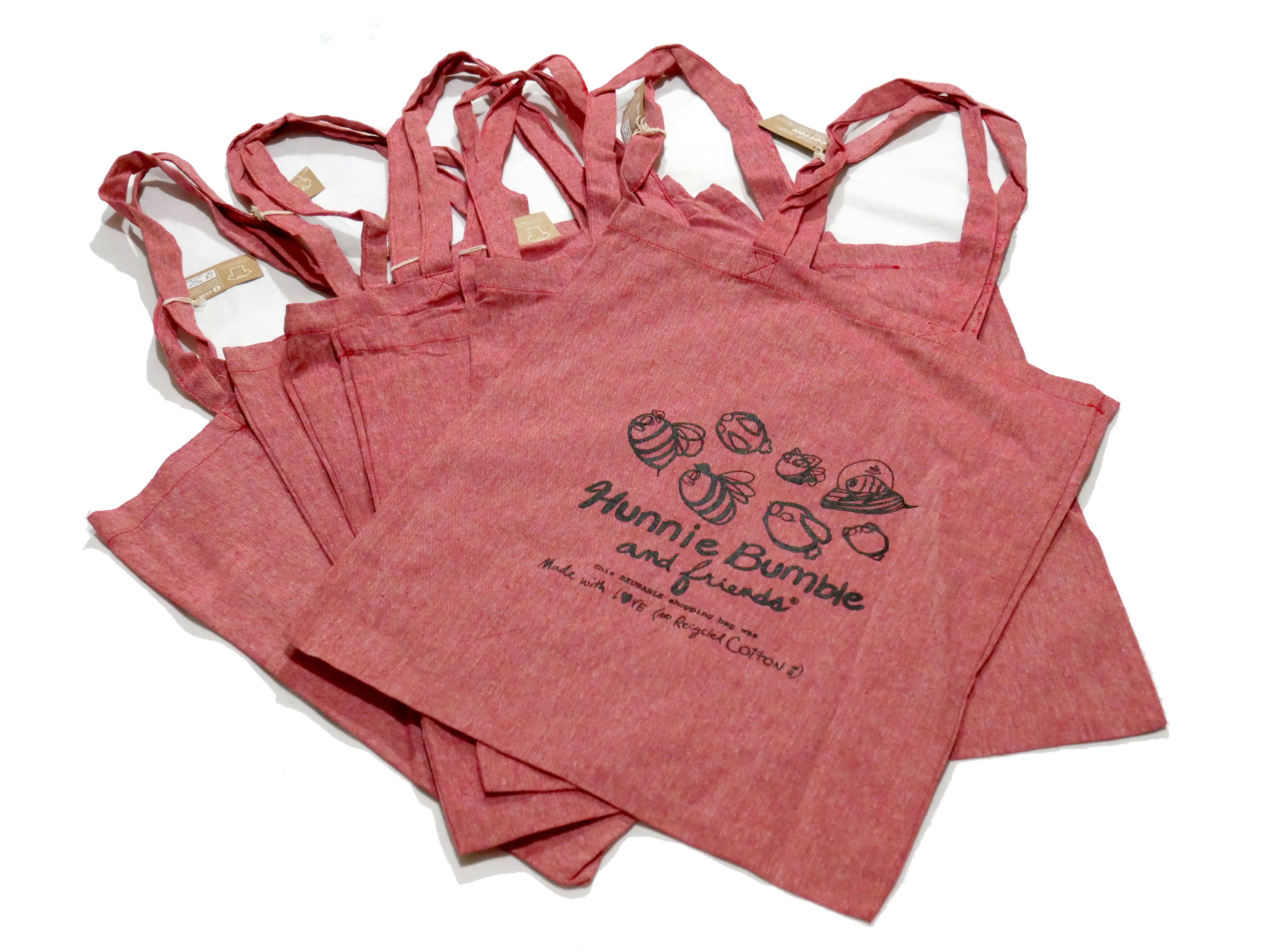 RECYCLED Guilt-Free Cotton Tote Bags - Rusty Red