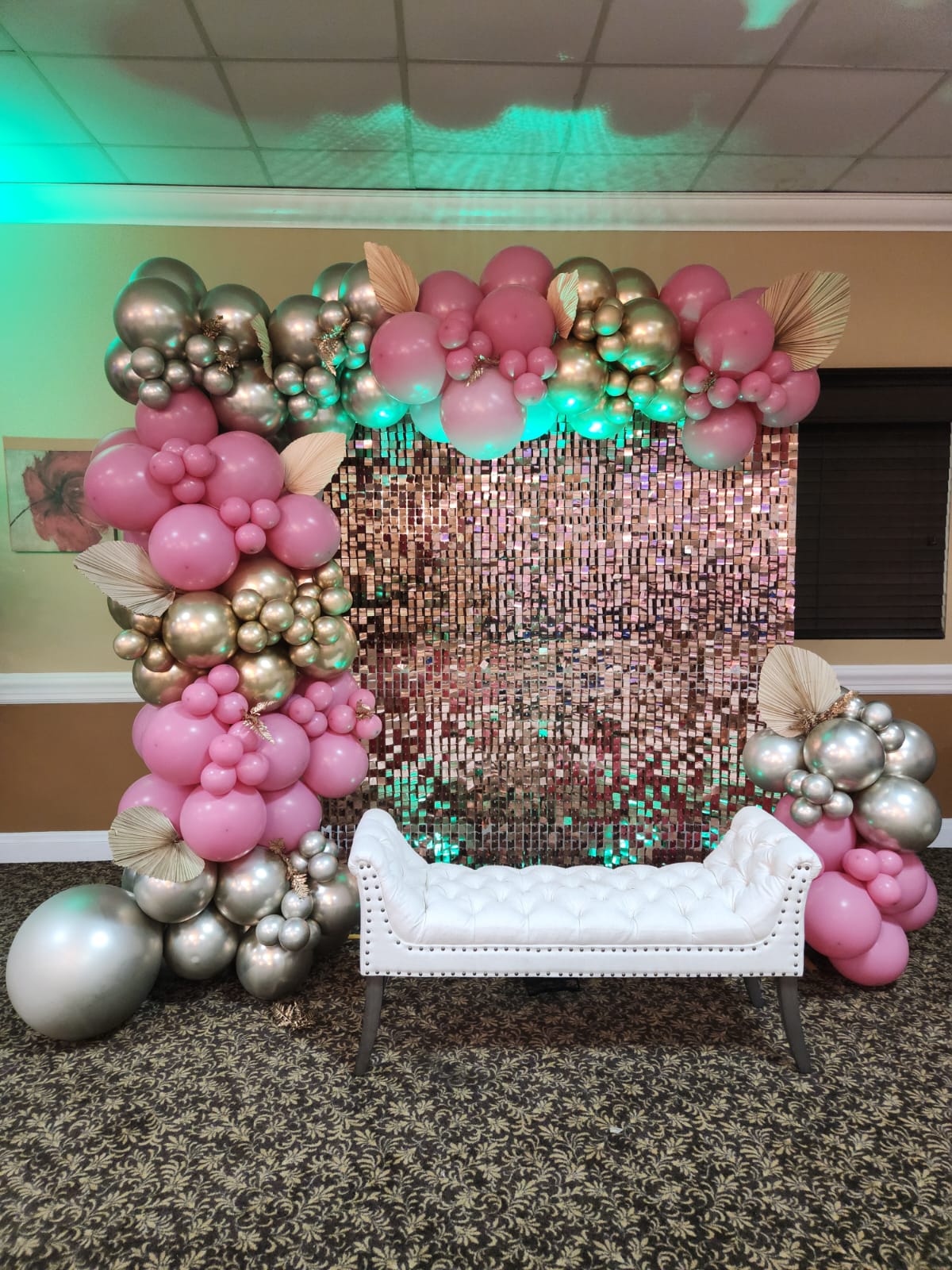 Rose Gold Shimmer Wall 