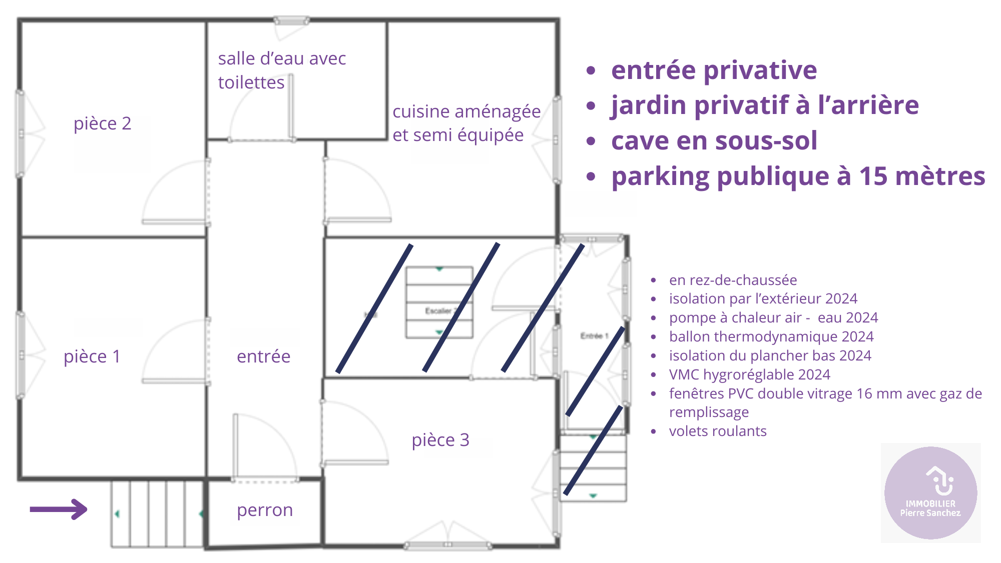Niederhaslach - 3 pièces de 74 m² avec jardin privatif