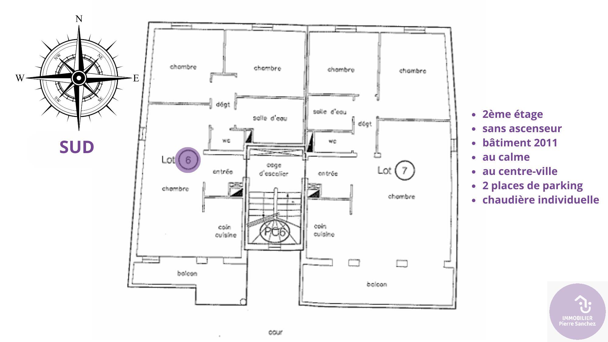 Benfeld - appartement 3 pièces avec balcon et 2 parkings