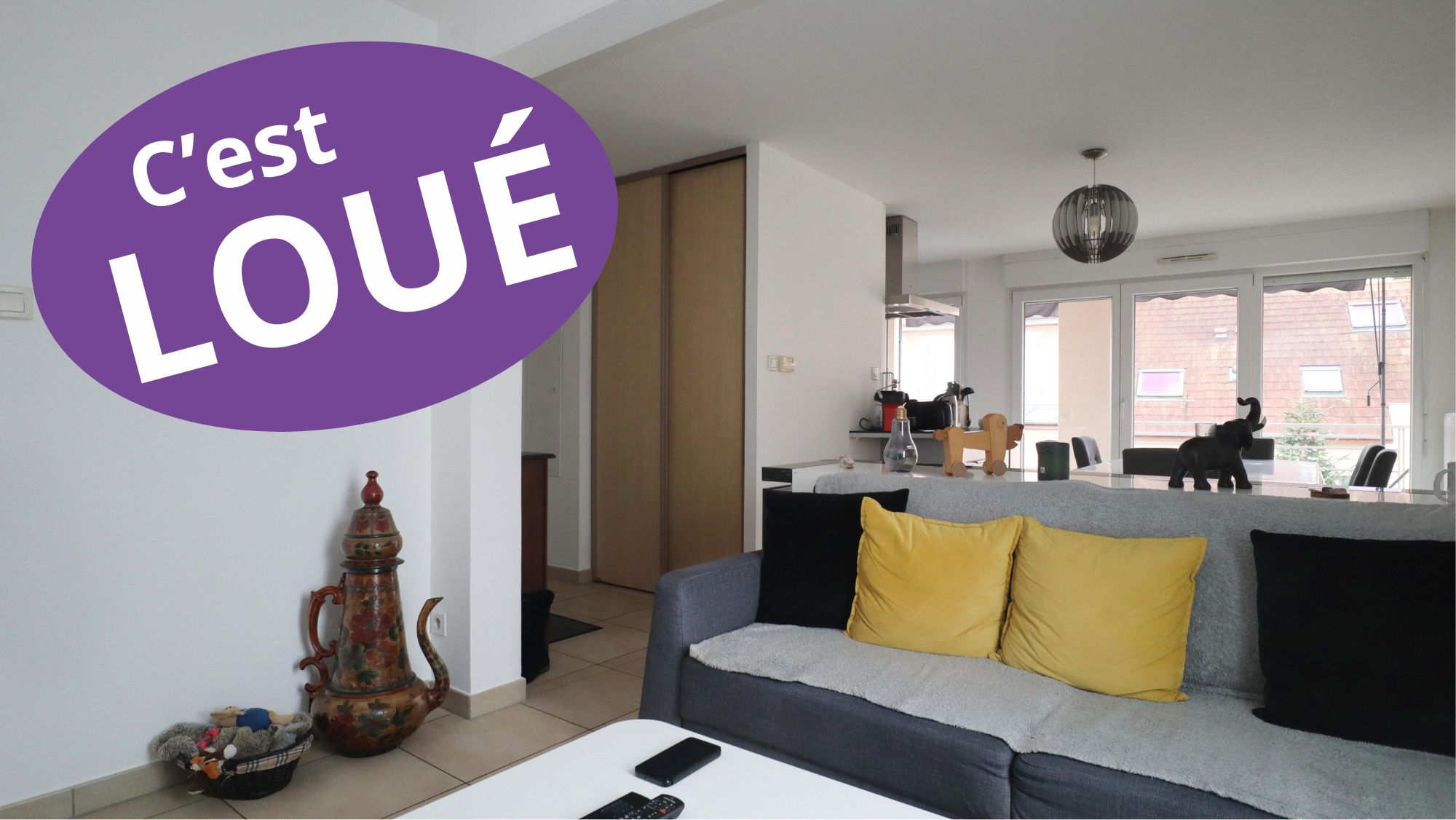 Benfeld - appartement 3 pièces avec balcon et 2 parkings