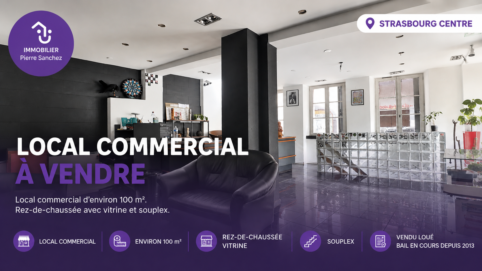 Local commercial loué – Strasbourg centre-ville