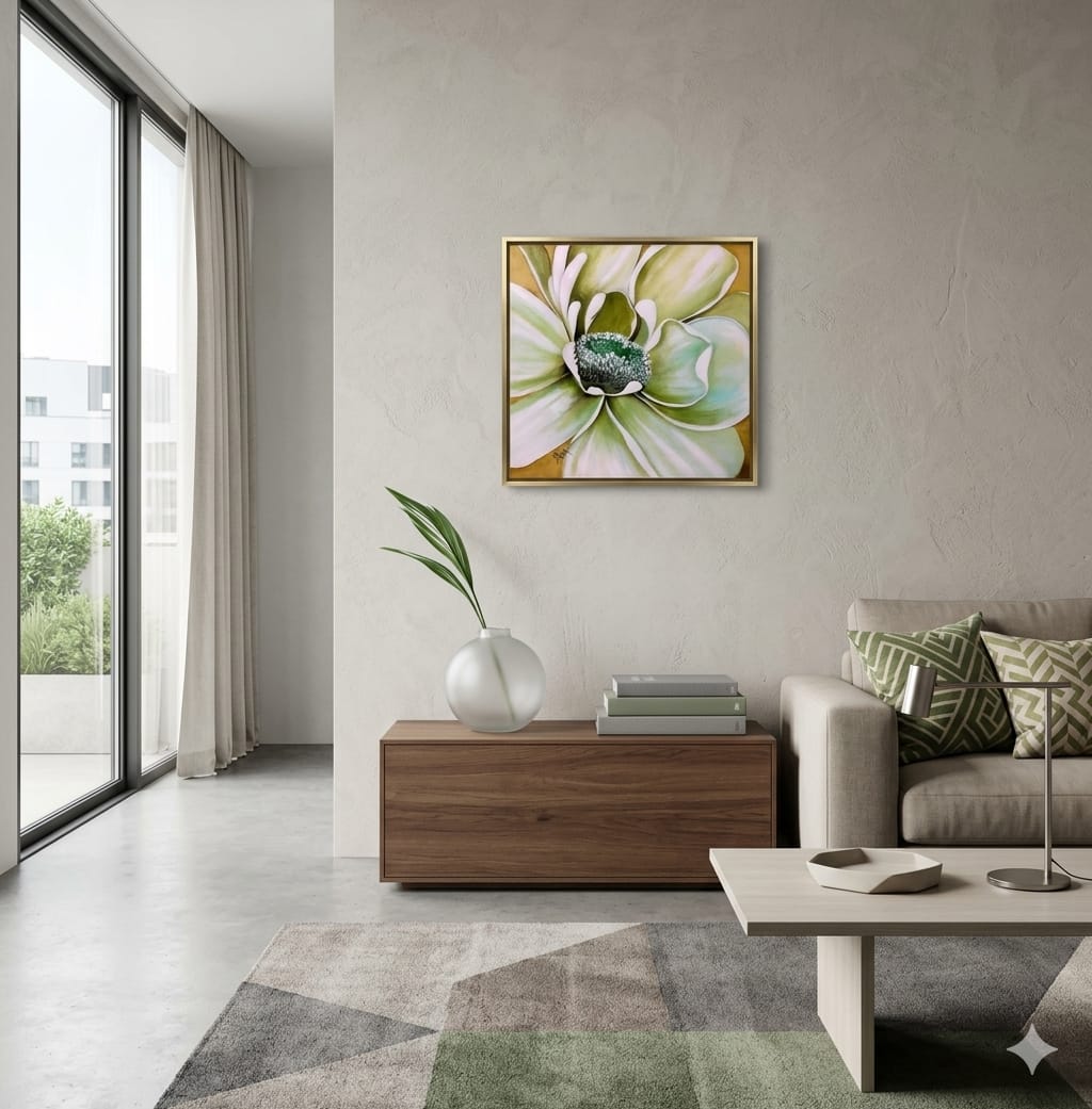 Green Petals Canvas Art