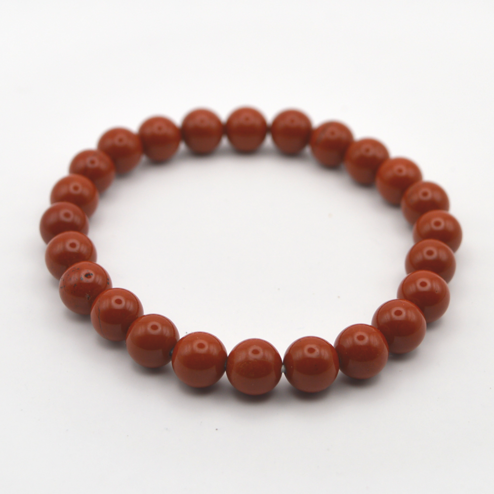 Raudonasis jaspis 8 mm / 17,5 cm