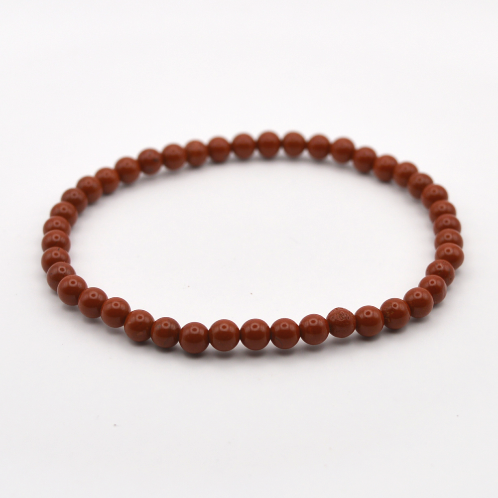 Raudonasis jaspis 4 mm / 17,5 cm