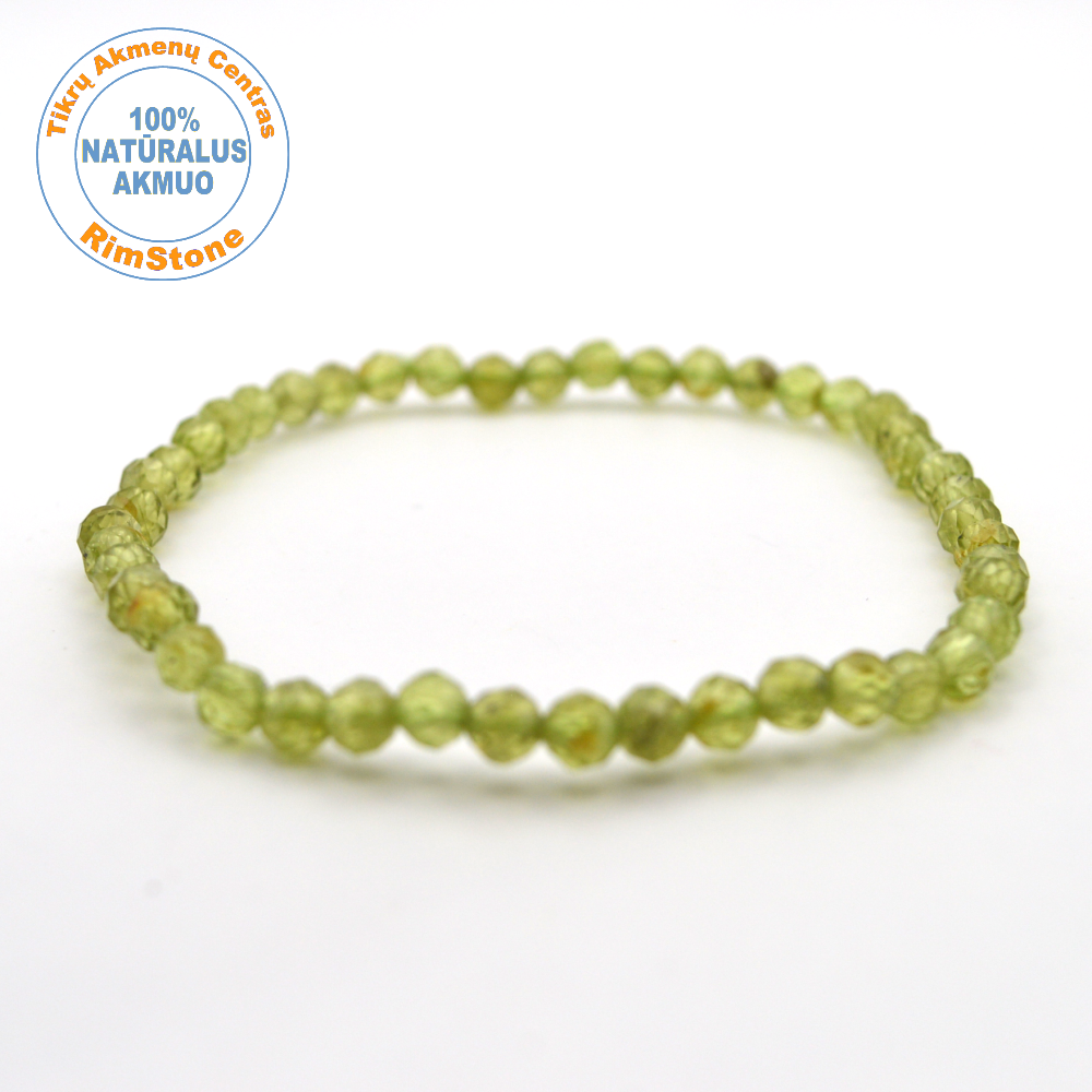 Chrizolitas arba Peridotas 4 mm / 16,5 cm