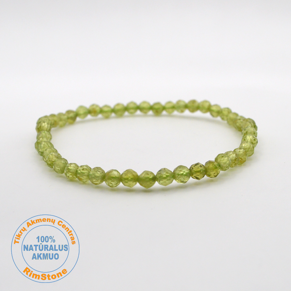 Chrizolitas arba Peridotas 4 mm / 17 cm