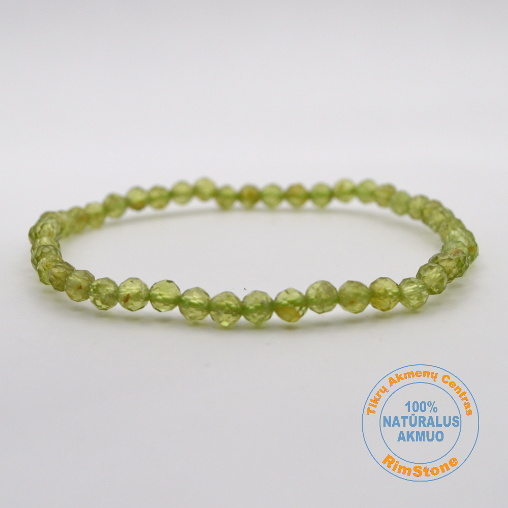 Chrizolitas arba Peridotas 4 mm / 16,5 cm