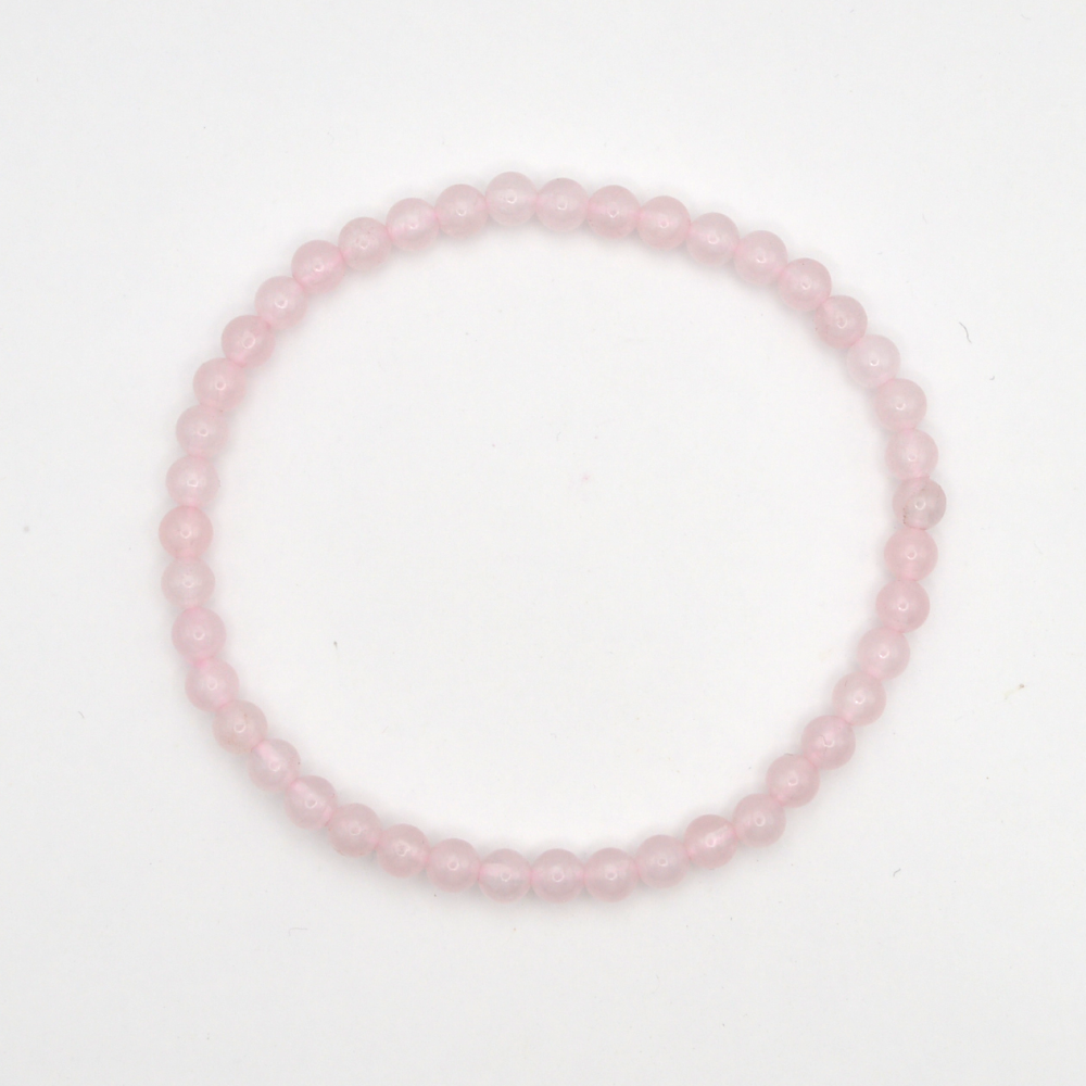 Rožinis kvarcas 4 mm / 17 cm