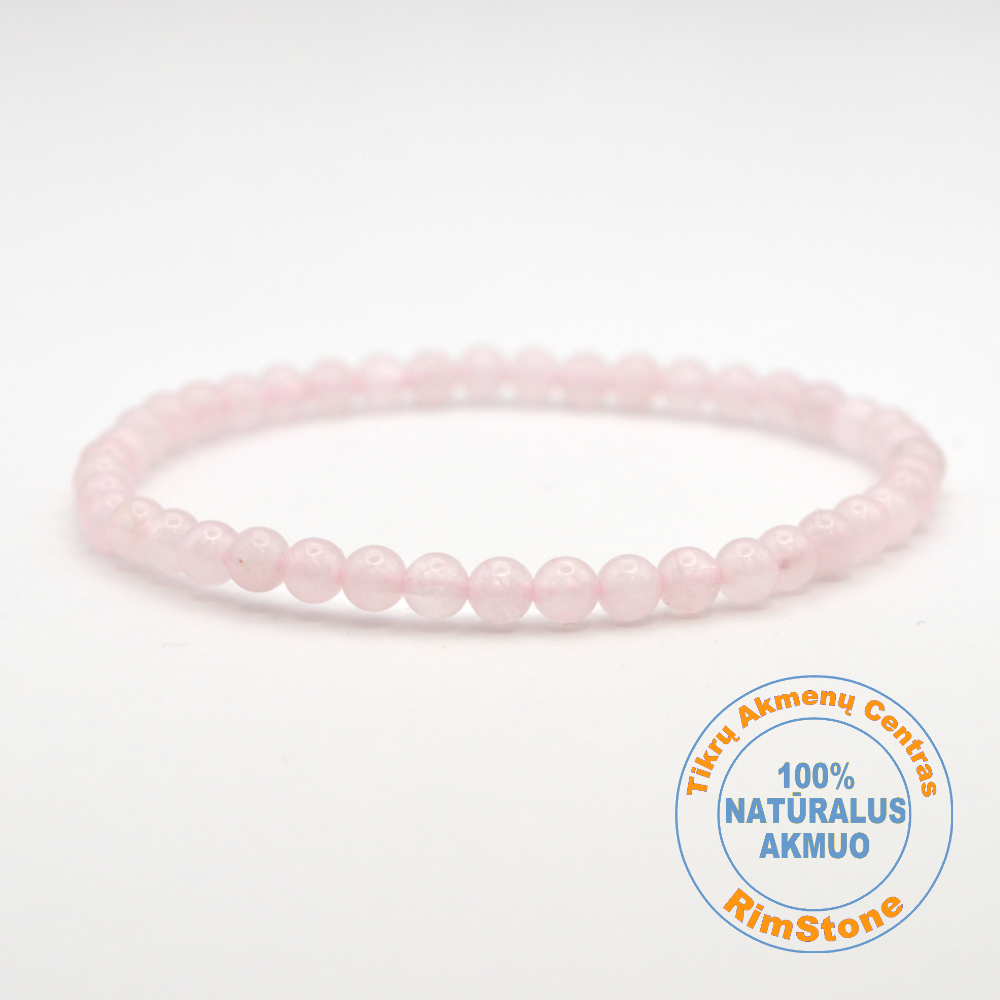 Rožinis kvarcas 4 mm / 17 cm