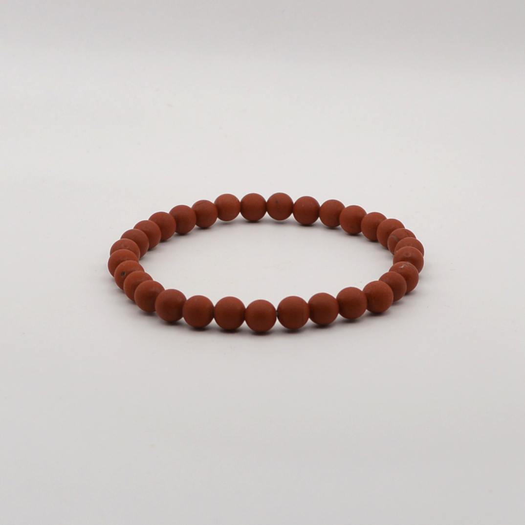 Raudonasis jaspis 6 mm / 18 cm