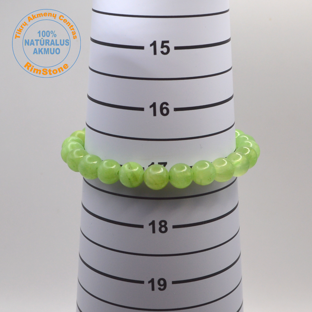 Žaliasis kalcitas 8 mm / 17 cm