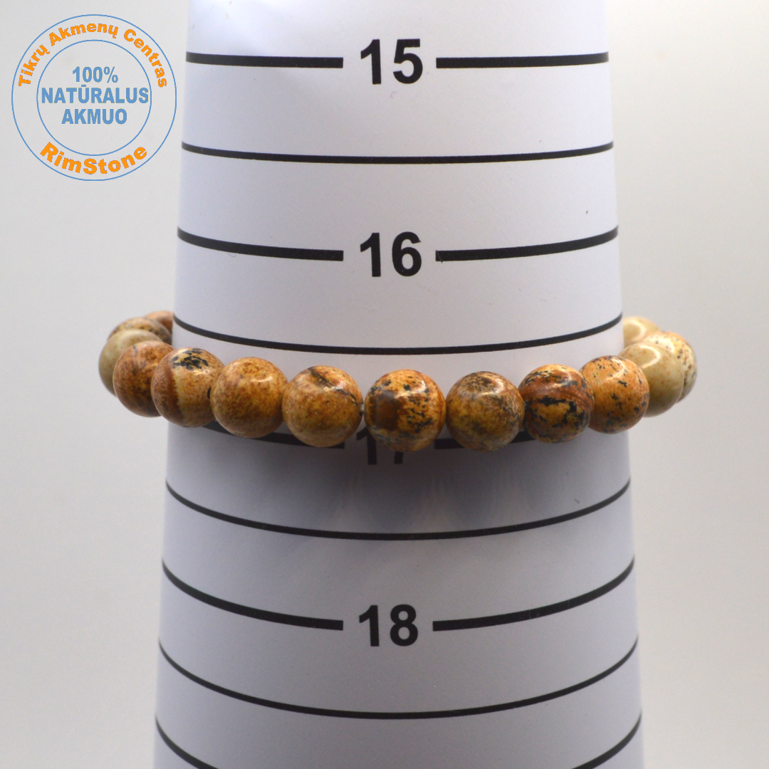 Peizažinis jaspis 8 mm / 17 cm