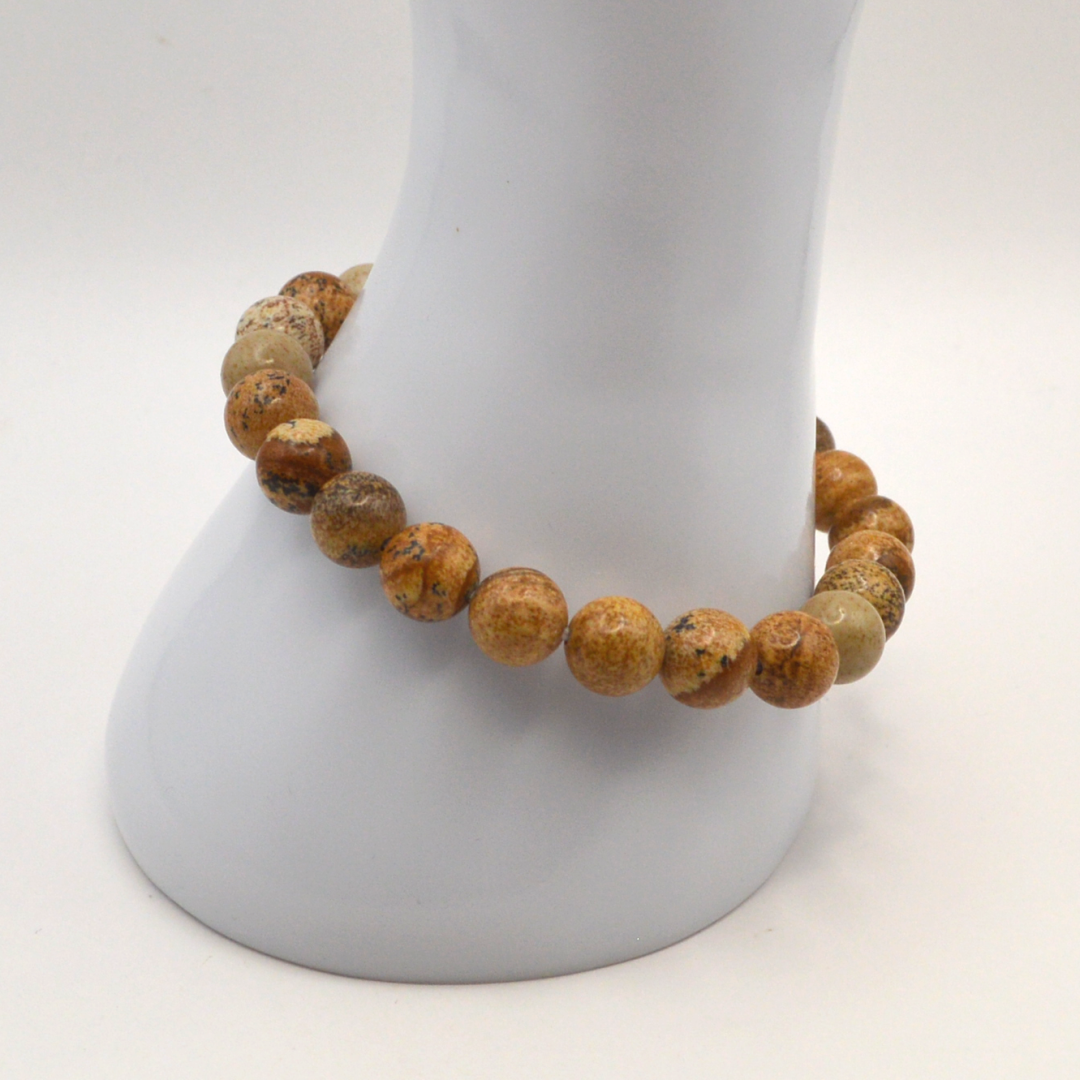 Peizažinis jaspis 8 mm / 17 cm