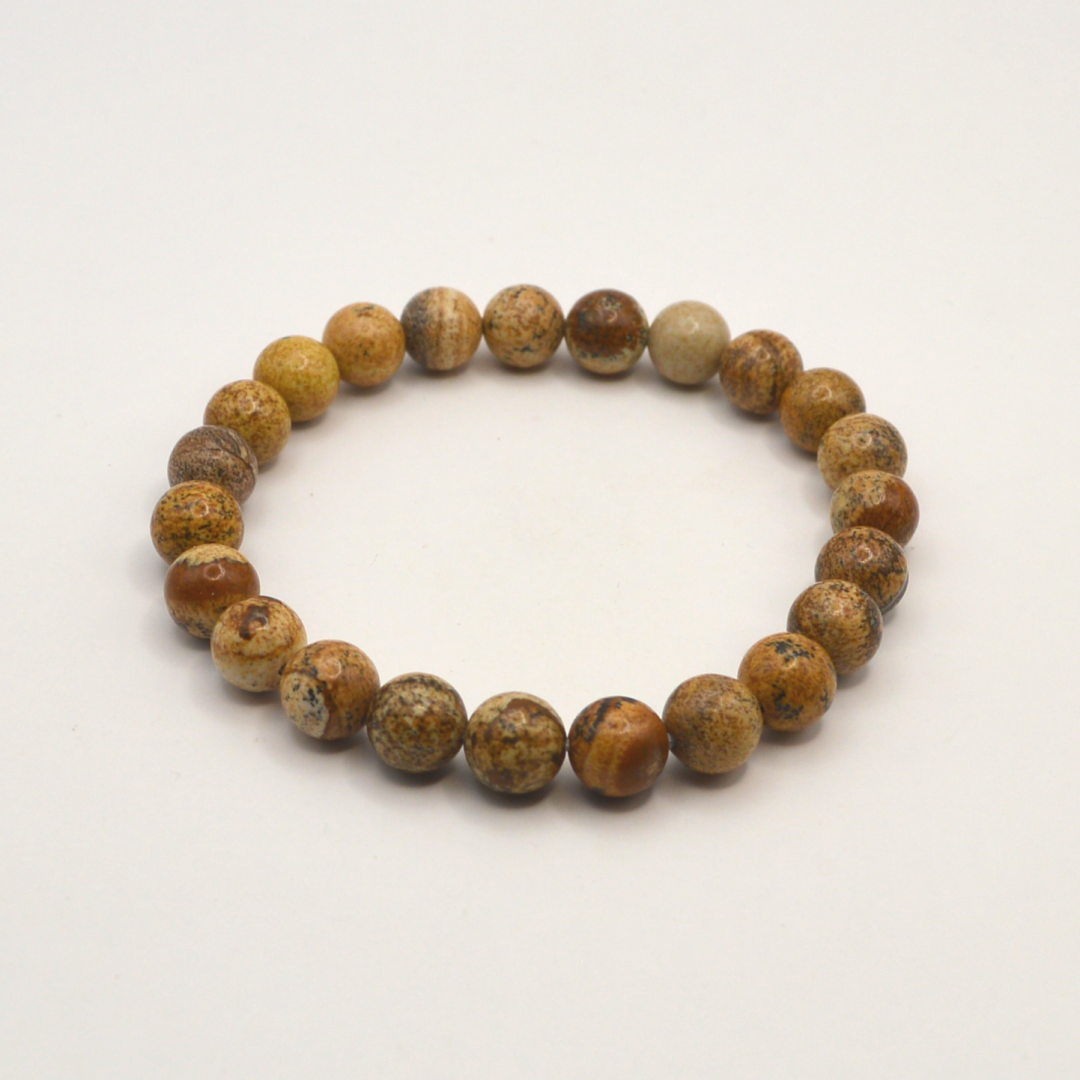 Peizažinis jaspis 8 mm / 17 cm