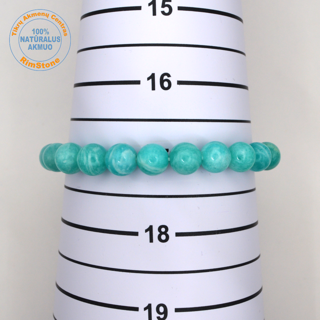 Amazonitas 8 mm / 17 cm