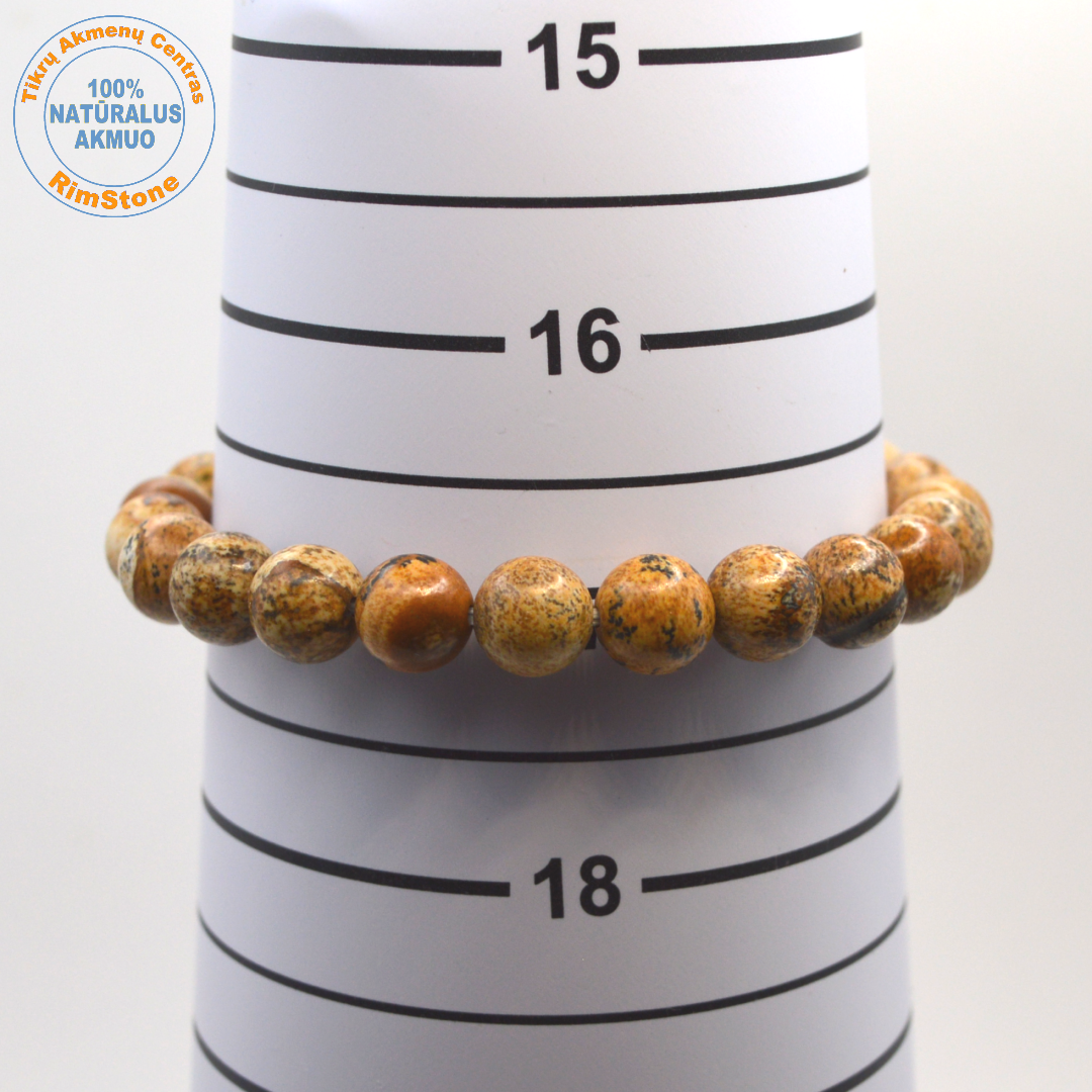 Peizažinis jaspis 8 mm / 17 cm