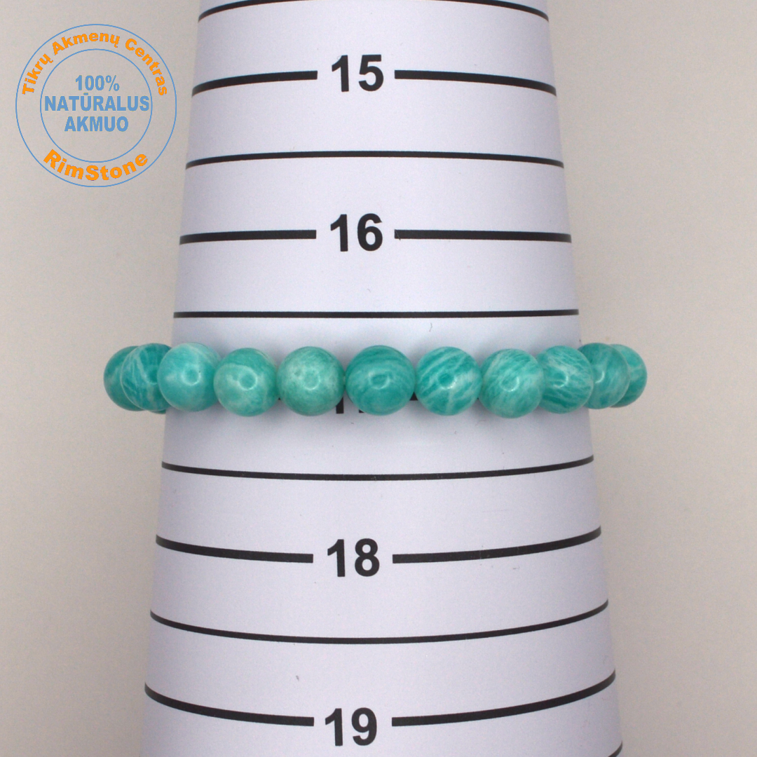 Amazonitas 8 mm / 17 cm