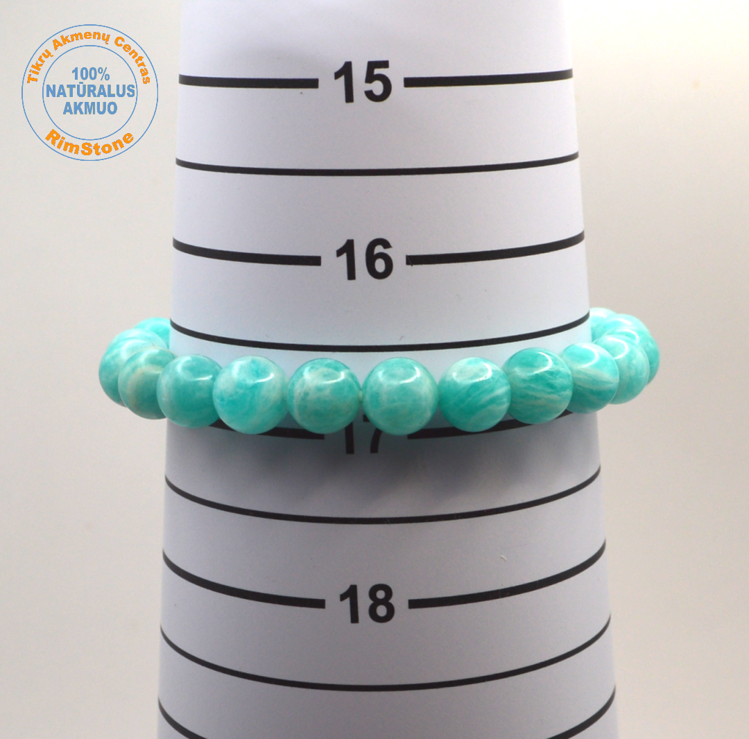 Amazonitas 8 mm / 17 cm