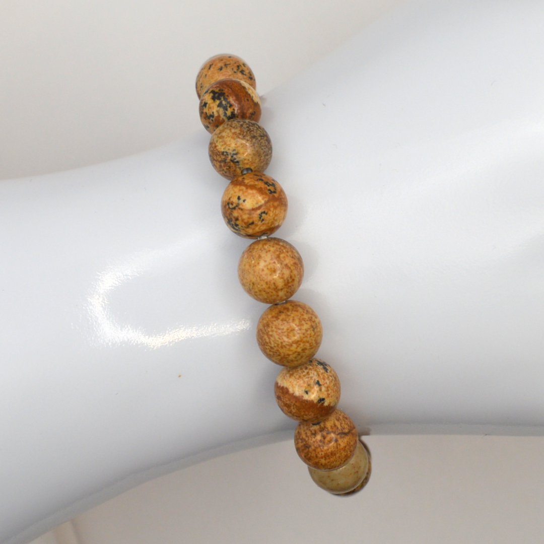 Peizažinis jaspis 8 mm / 17 cm