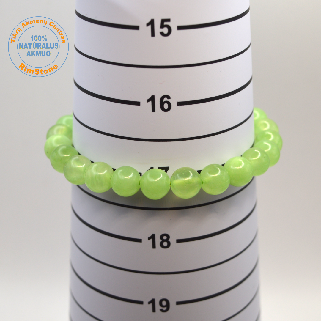 Žaliasis kalcitas 8 mm / 17 cm