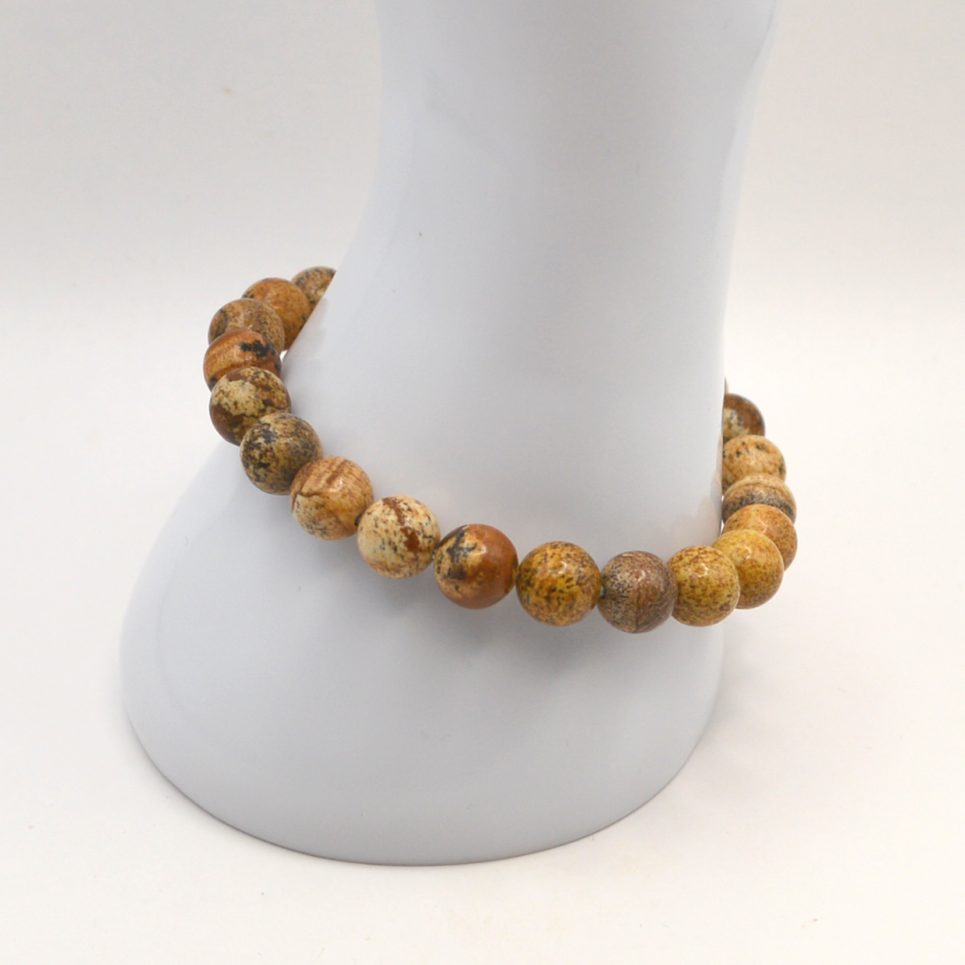 Peizažinis jaspis 8 mm / 17 cm