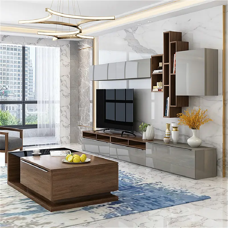 Modern Wall-Mounted TV Cabinet Set TVT1