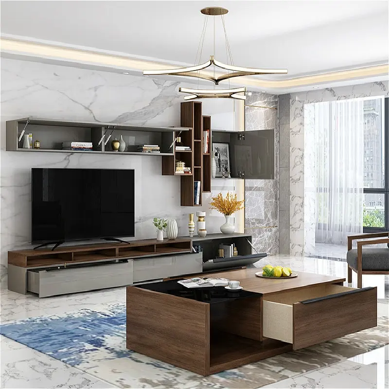 Modern Wall-Mounted TV Cabinet Set TVT1