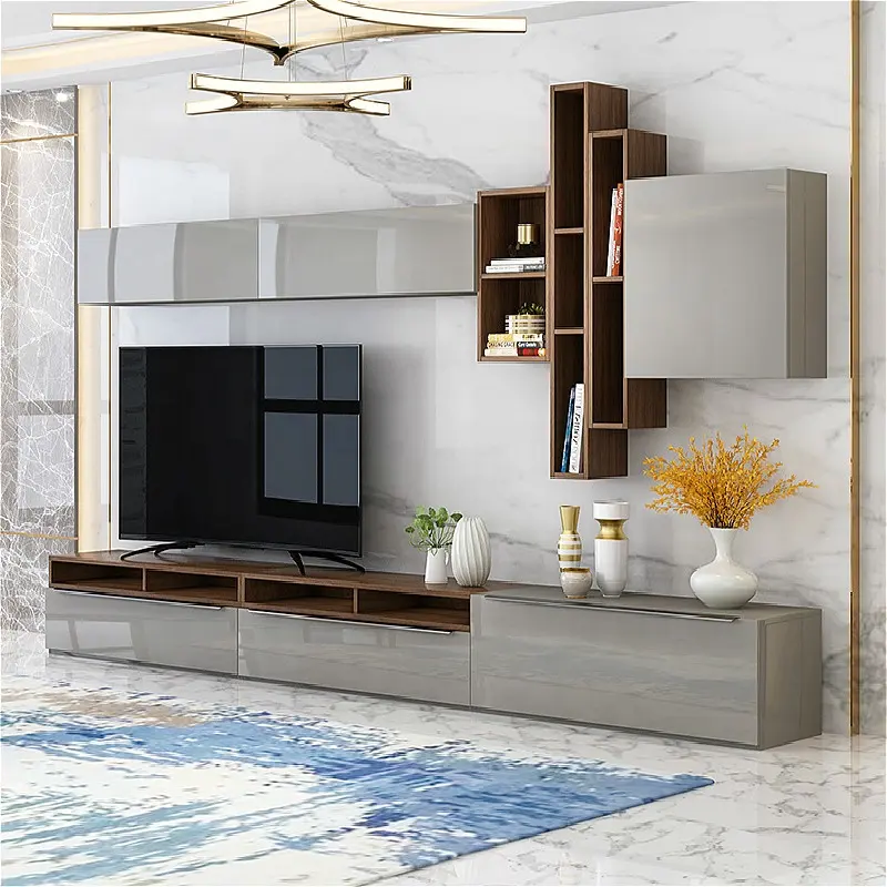 Modern Wall-Mounted TV Cabinet Set TVT1