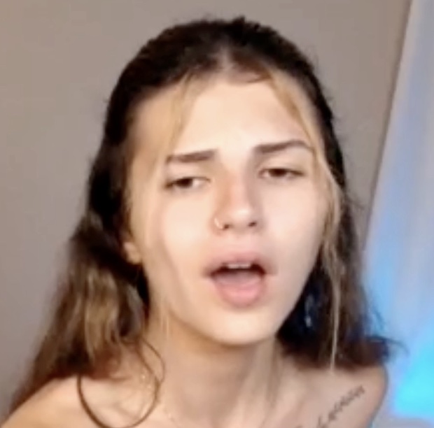 118: brunette teen makes fun of asians playing with bbc