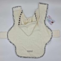 Beach & Bath Hoody - Cream with a Patterned Trim