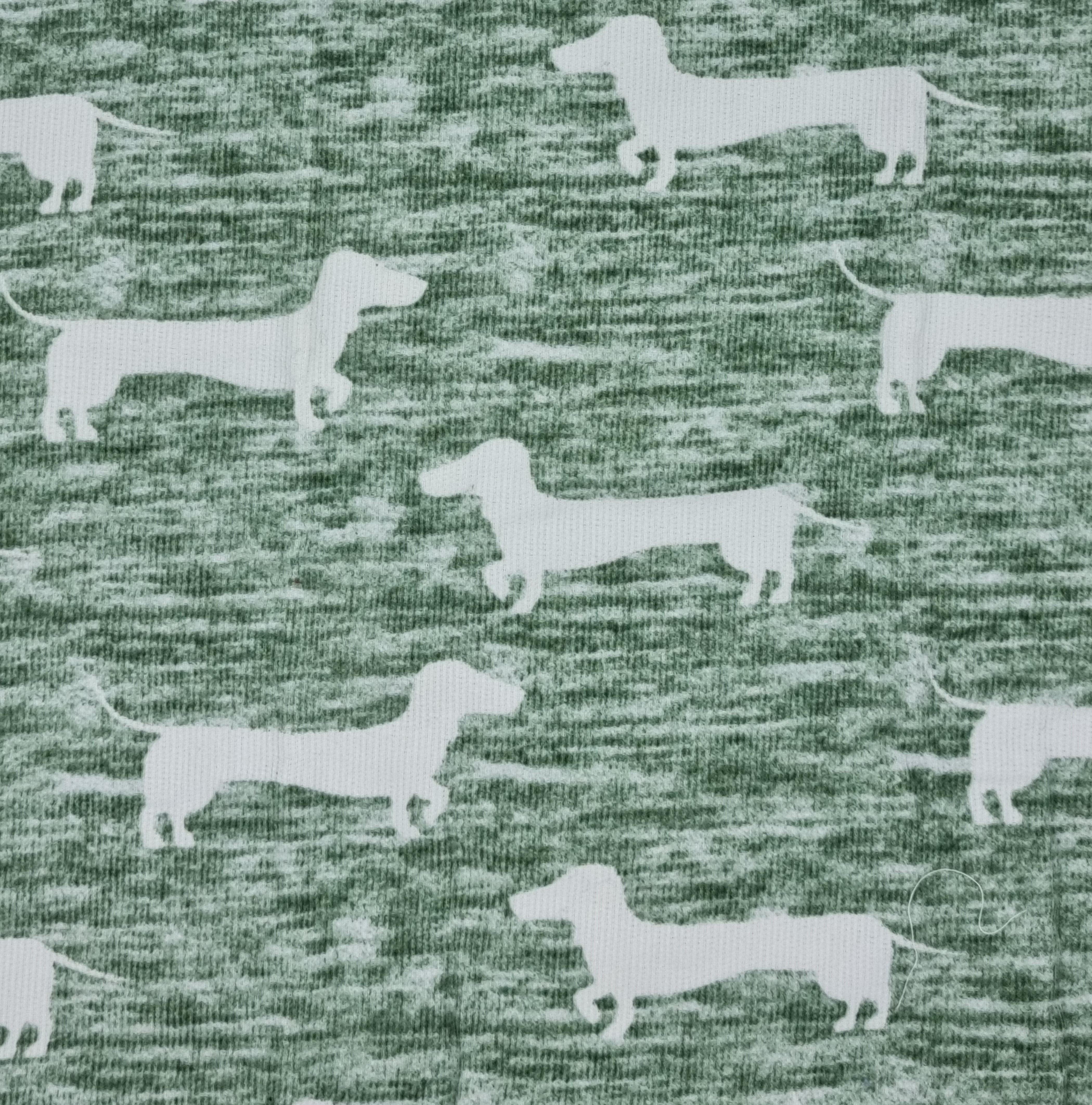 Tote Bag - Green Dachshund Doggy Bag